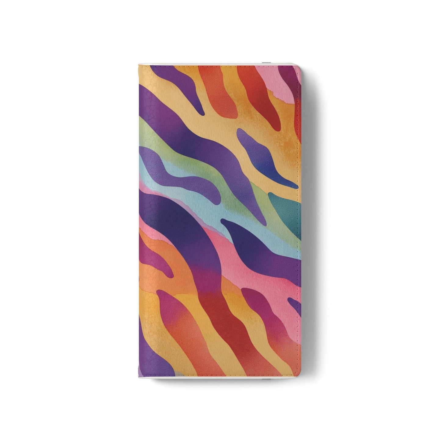 Colorful Zebra Print Phone Flip Case, Stylish Wallet Cover, Unique Mobile Accessory, Ideal Gift for Him/Her, Birthday/Anniversary Present