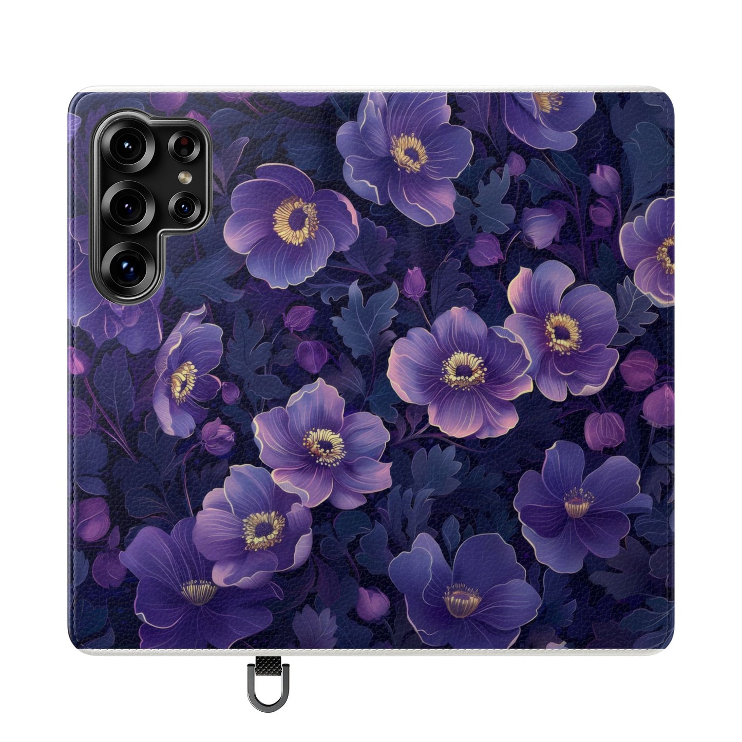 Floral Print Flip Case for Phone, Elegant Protective Cover, Stylish Wallet Case, Ideal Gift for Her, Trendy Cell Phone Accessory