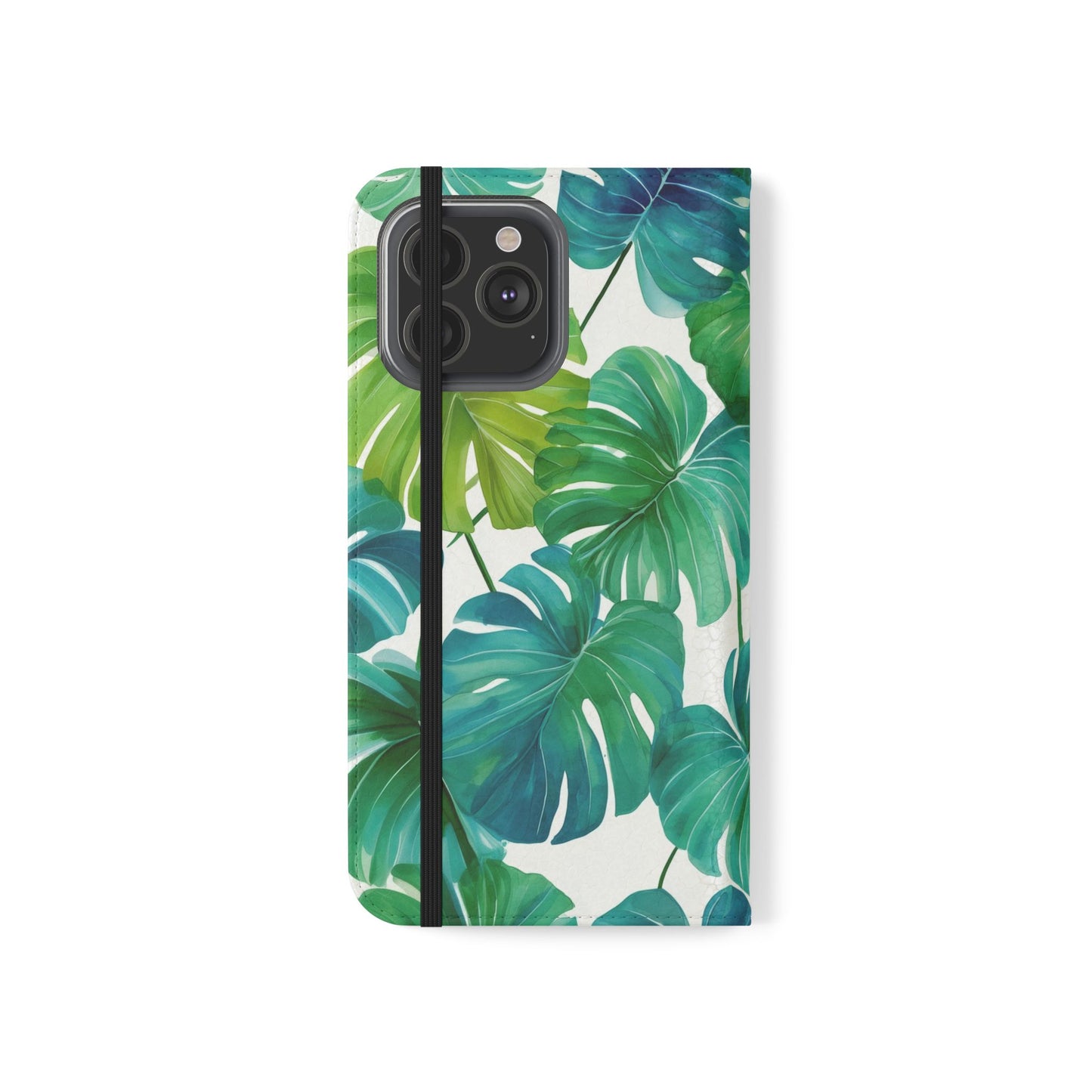 Tropical Leaf Phone Case, Flip Case for Smartphones, Modern Phone Cover, Gift for Nature Lovers, Travel Accessory, Tropical Vibes