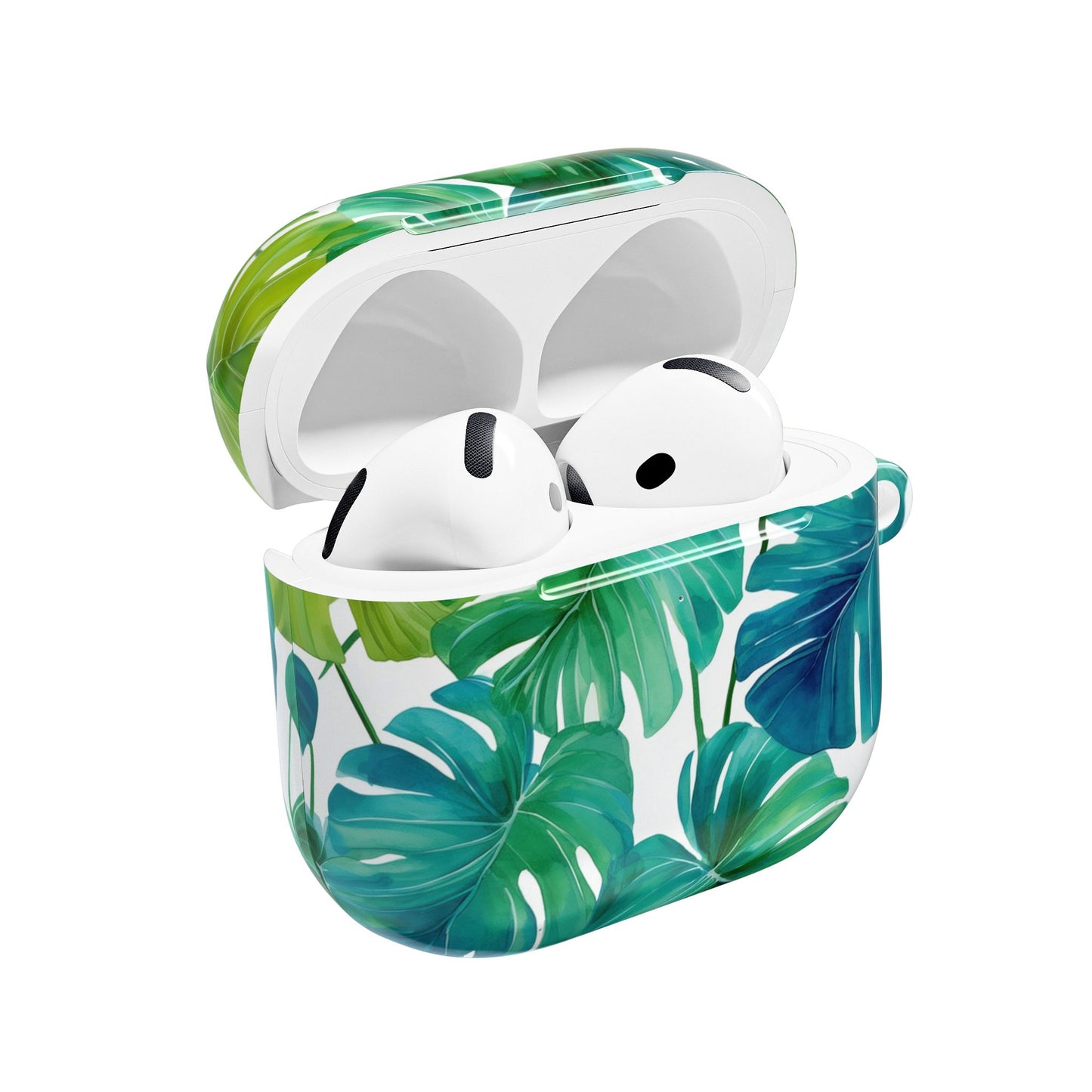 Tropical Leaf AirPod Case | Music Lover Gift, Wireless Earbud Holder, Jungle Vibe, Summer Accessory, Stylish Tech Cover