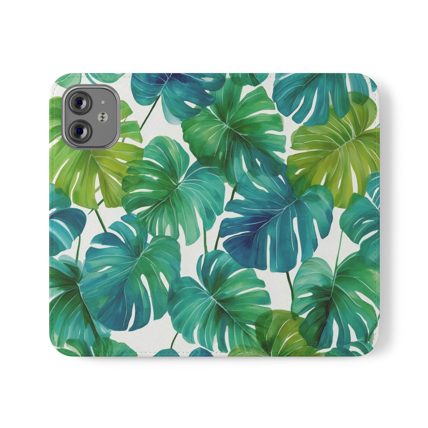 Tropical Leaf Phone Case, Flip Case for Smartphones, Modern Phone Cover, Gift for Nature Lovers, Travel Accessory, Tropical Vibes