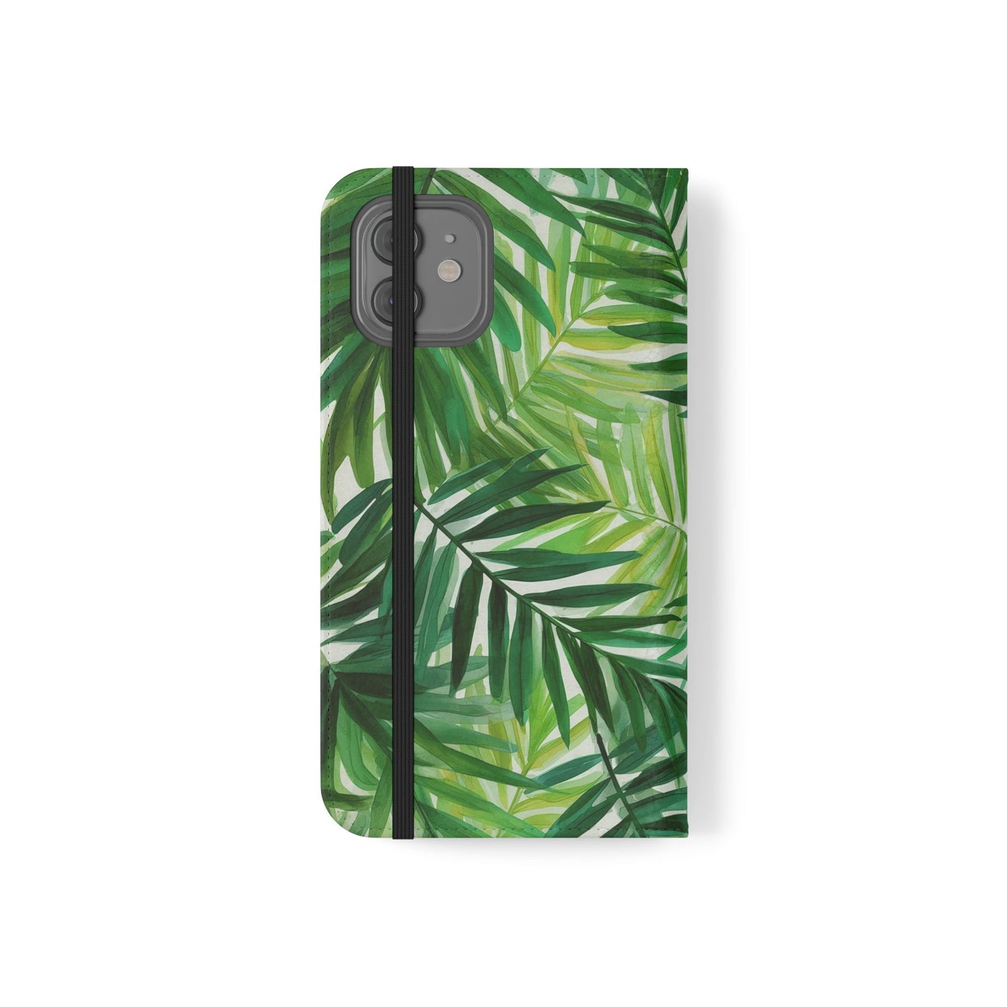 Tropical Leaf Flip Case for Phones, Eco-Friendly Phone Cover, Stylish Wallet Case, Perfect Gift for Nature Lovers, Spring/Summer Accessory