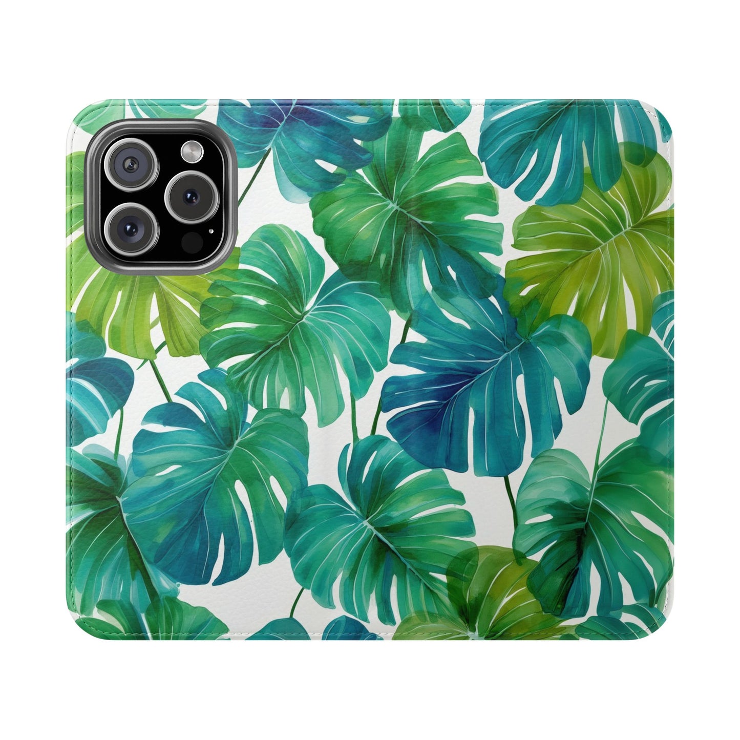 Tropical Leaf Phone Case, Flip Case for Smartphones, Modern Phone Cover, Gift for Nature Lovers, Travel Accessory, Tropical Vibes