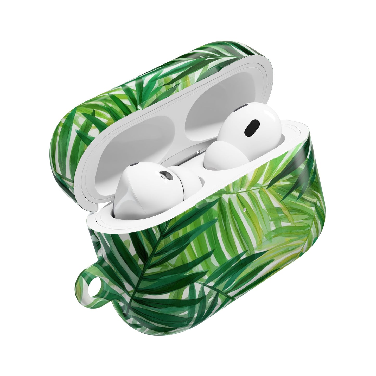 Tropical Leaf AirPod Case, Stylish AirPods Cover, Nature-Inspired Earbud Protector, Gift for Music Lovers, Greenery AirPod Accessories
