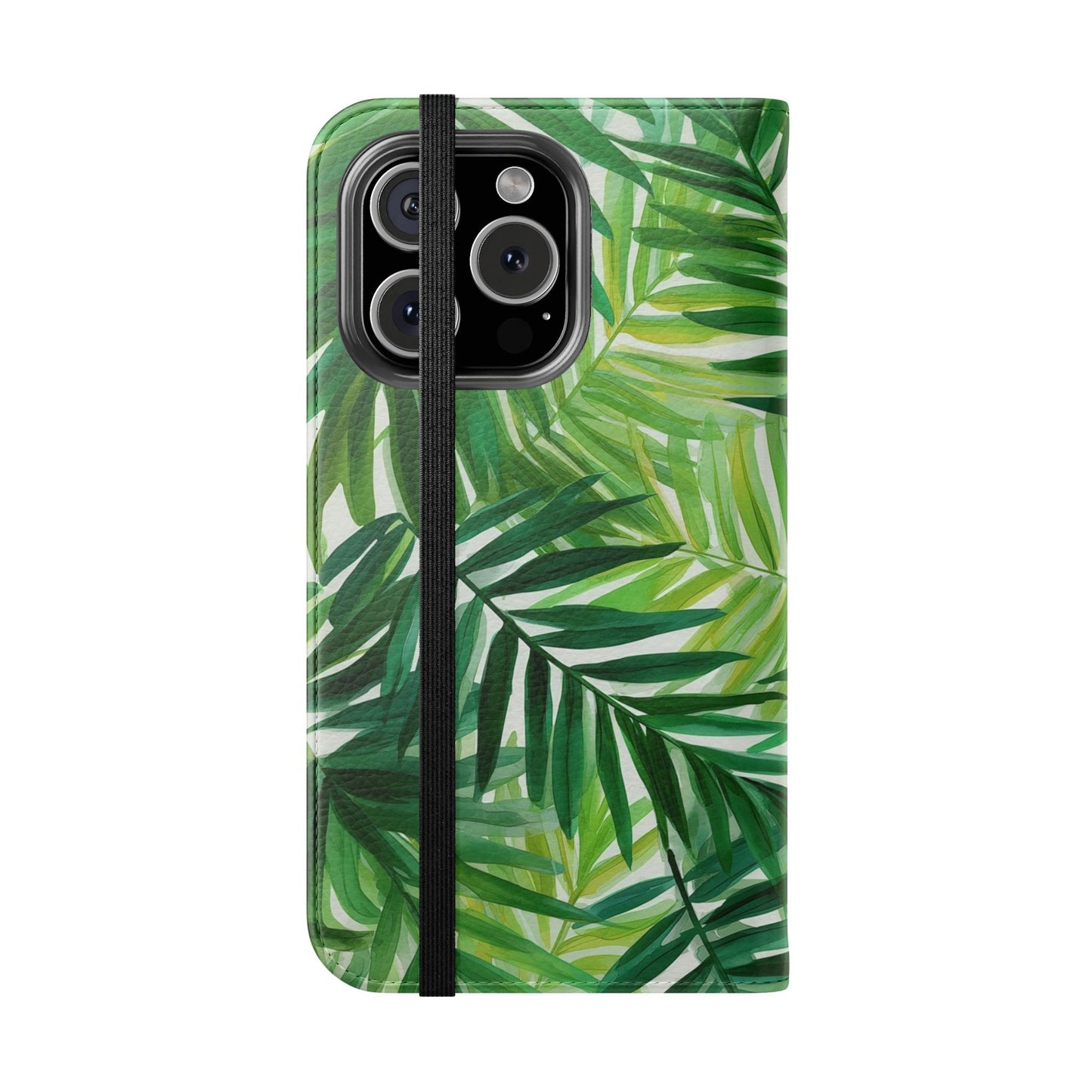 Tropical Leaf Flip Case for Phones, Eco-Friendly Phone Cover, Stylish Wallet Case, Perfect Gift for Nature Lovers, Spring/Summer Accessory