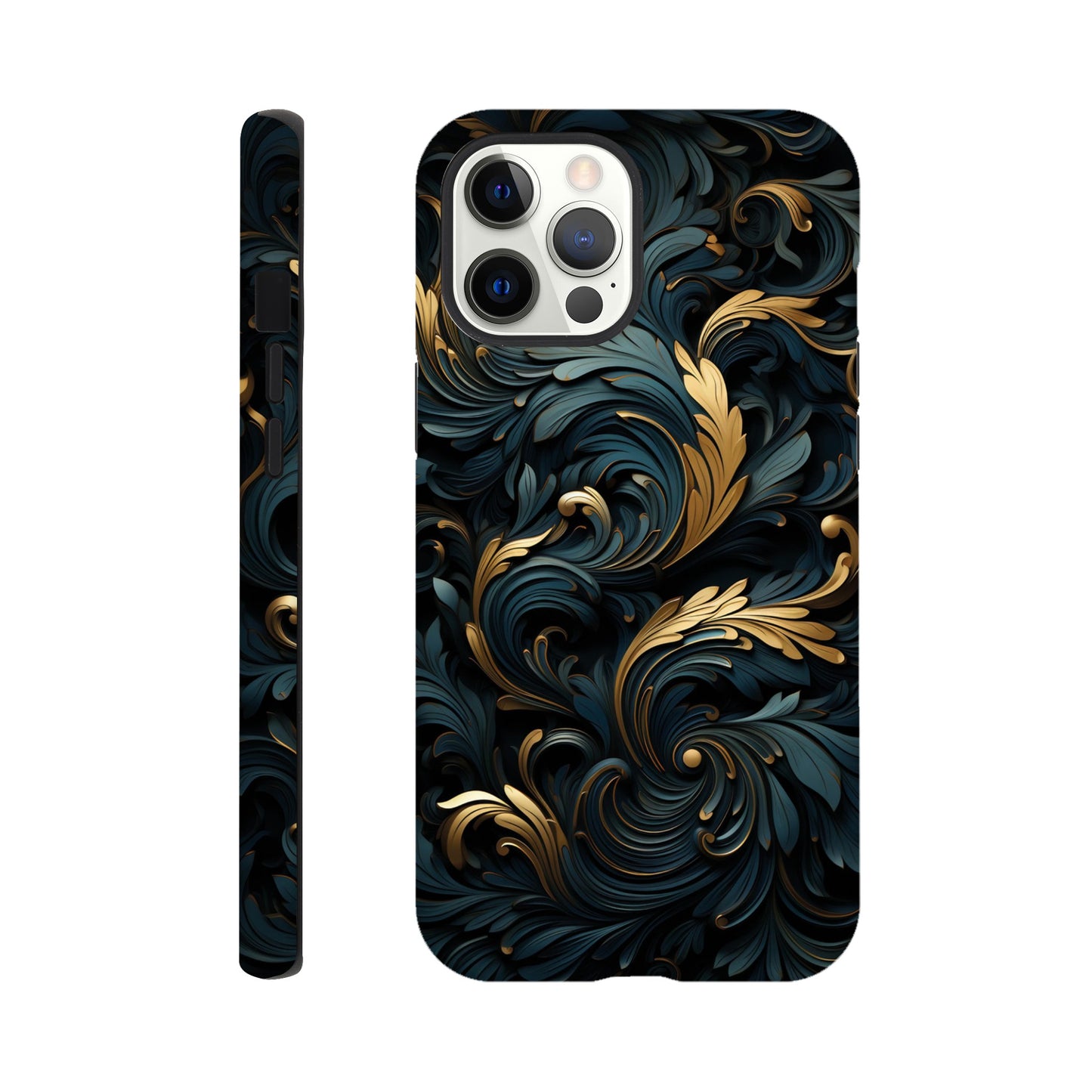 Black and gold art deco pattern- Phone Case sturdy