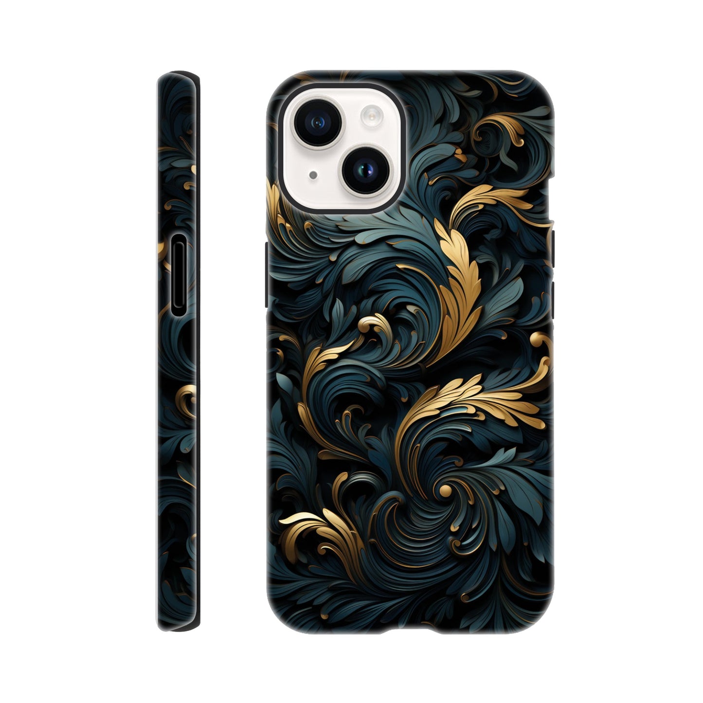 Black and gold art deco pattern- Phone Case sturdy