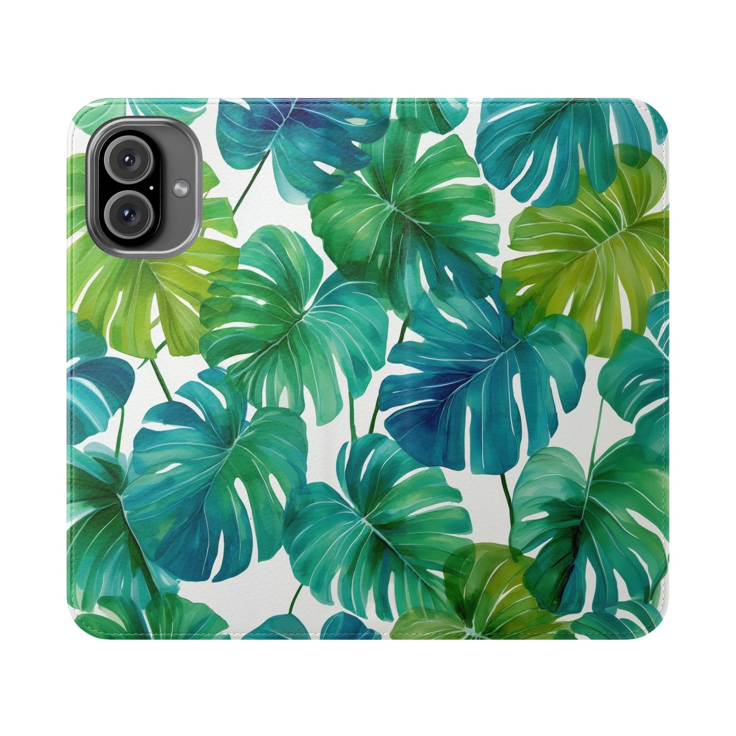 Tropical Leaf Phone Case, Flip Case for Smartphones, Modern Phone Cover, Gift for Nature Lovers, Travel Accessory, Tropical Vibes