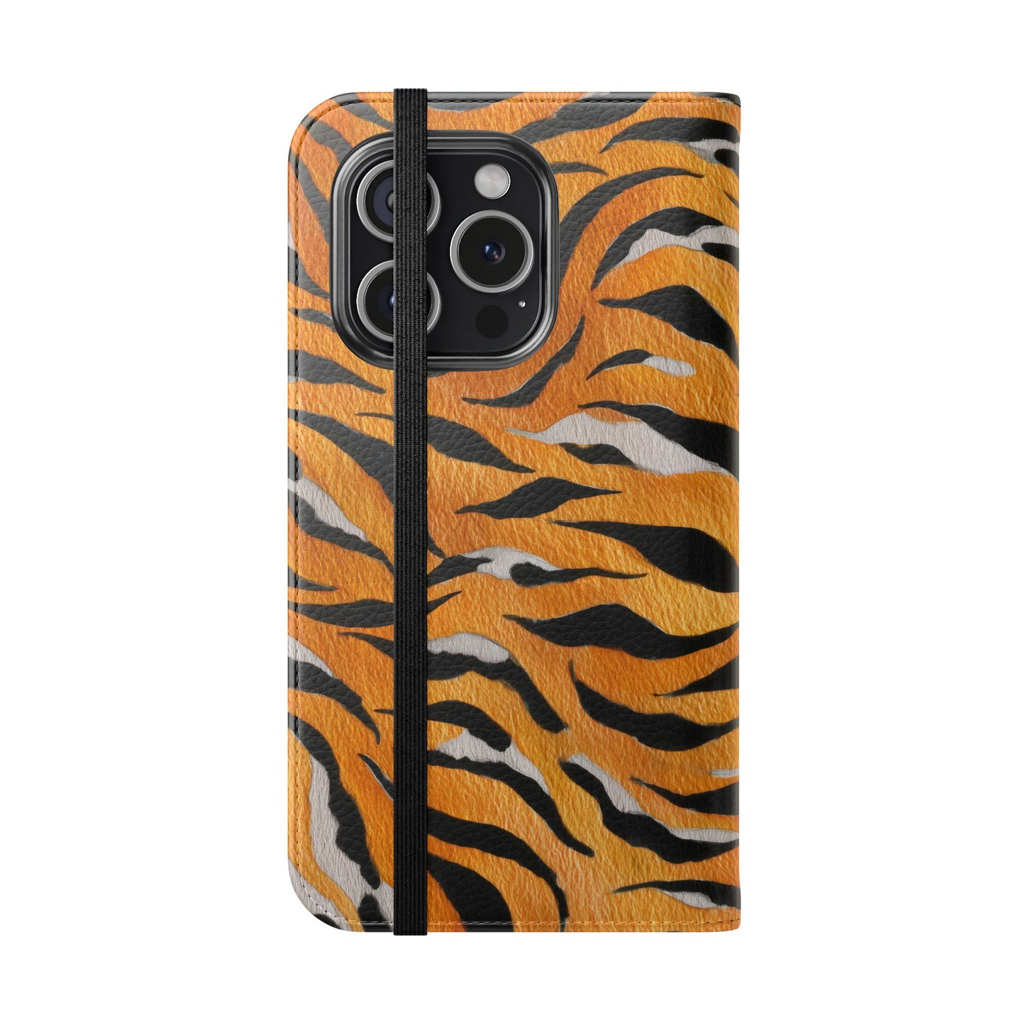 Tiger Print Flip Case, Personalized Phone Case, Stylish Wallet Case, Animal Print Cover, Gift for Wildlife Lovers