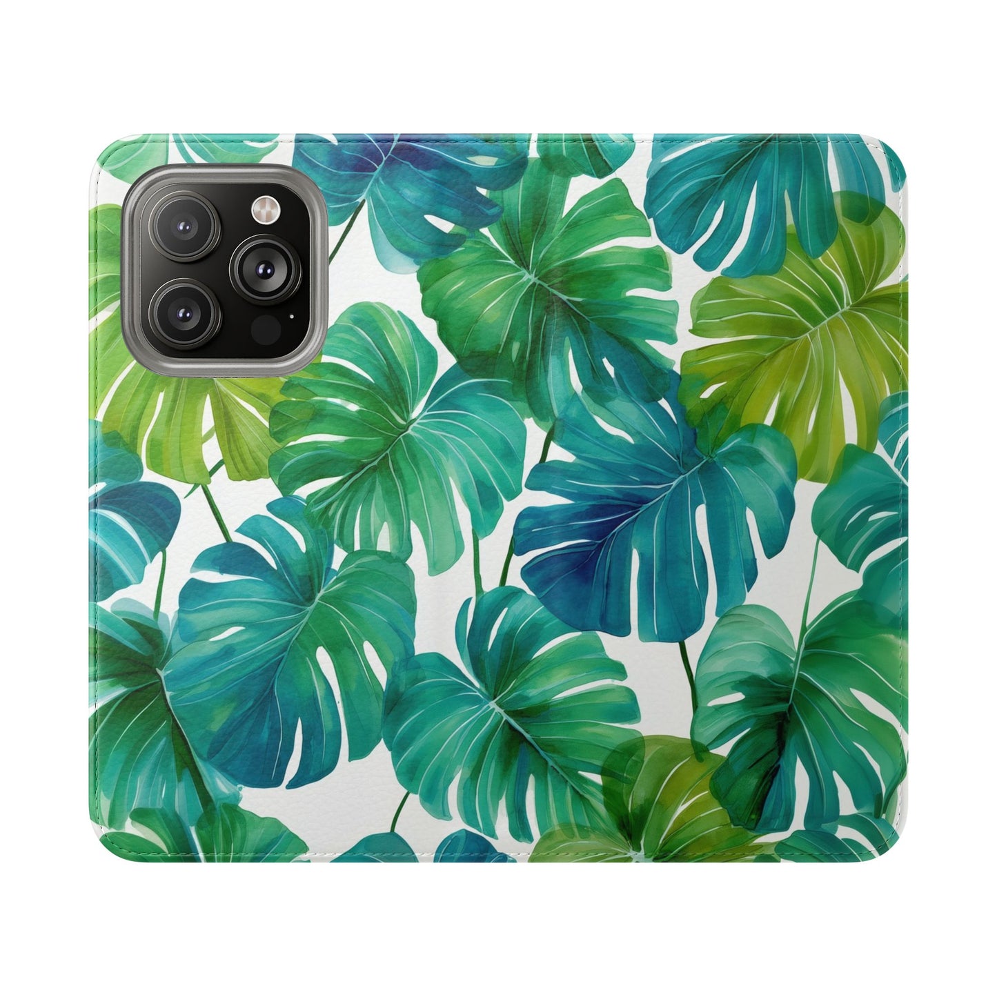 Tropical Leaf Phone Case, Flip Case for Smartphones, Modern Phone Cover, Gift for Nature Lovers, Travel Accessory, Tropical Vibes