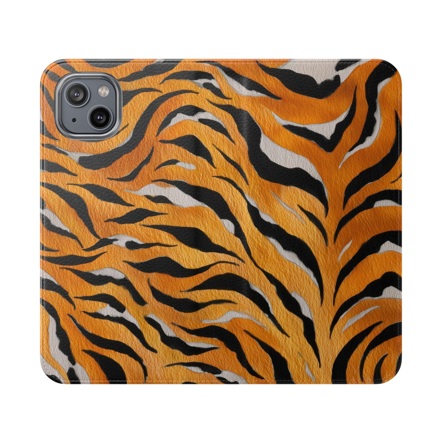 Tiger Print Flip Case, Personalized Phone Case, Stylish Wallet Case, Animal Print Cover, Gift for Wildlife Lovers