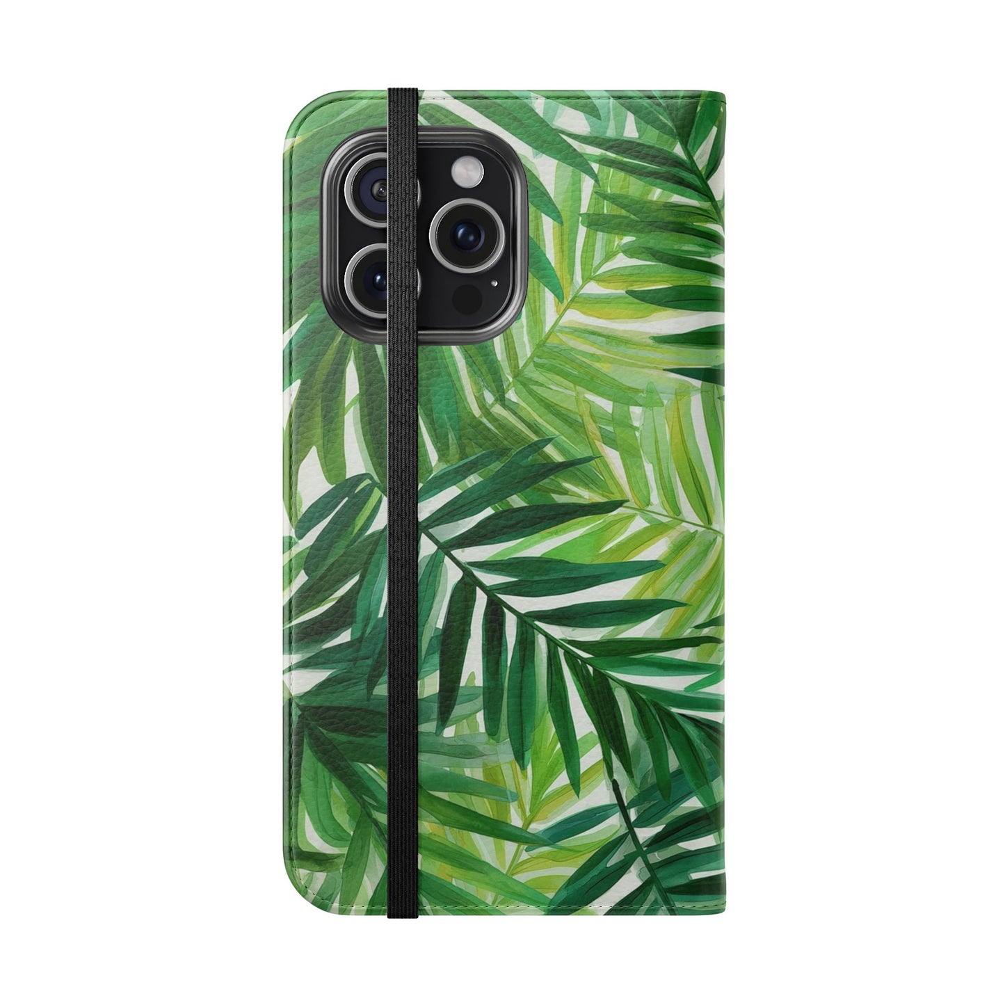 Tropical Leaf Flip Case for Phones, Eco-Friendly Phone Cover, Stylish Wallet Case, Perfect Gift for Nature Lovers, Spring/Summer Accessory