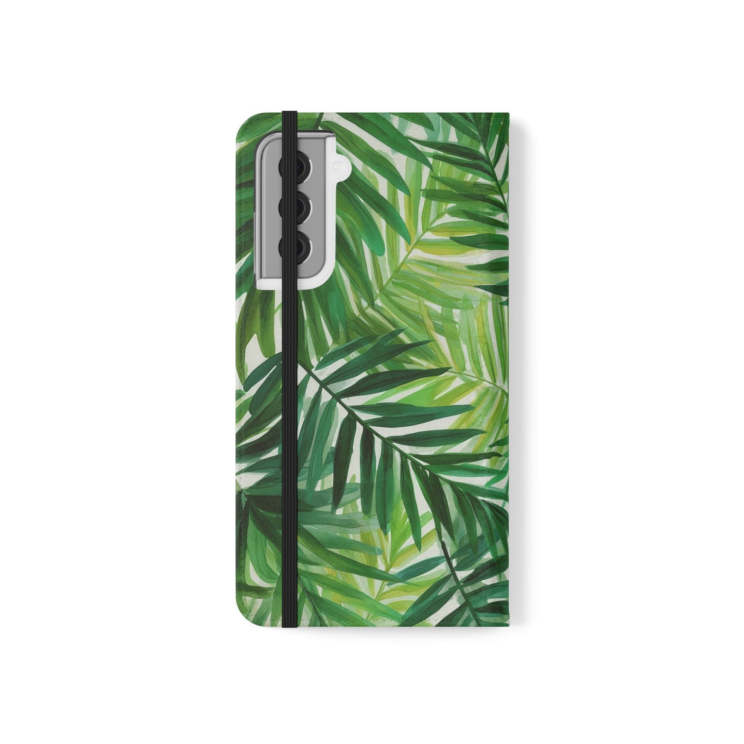 Tropical Leaf Flip Case for Phones, Eco-Friendly Phone Cover, Stylish Wallet Case, Perfect Gift for Nature Lovers, Spring/Summer Accessory