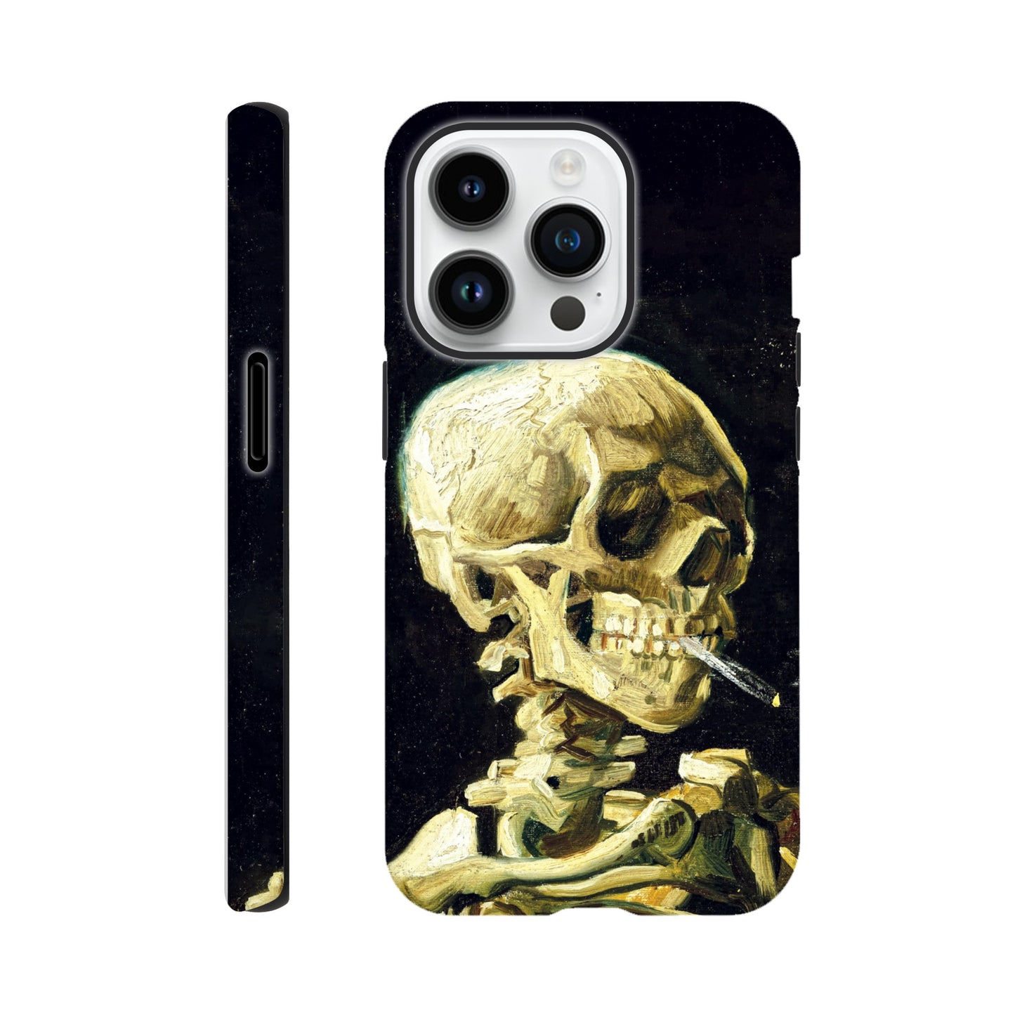 Head of a skeleton with a burning cigarette By Vincent Van Gogh - Phone case sturdy