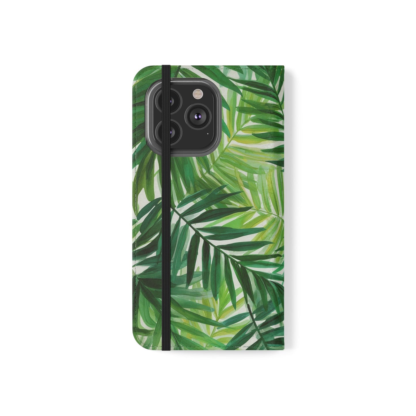 Tropical Leaf Flip Case for Phones, Eco-Friendly Phone Cover, Stylish Wallet Case, Perfect Gift for Nature Lovers, Spring/Summer Accessory