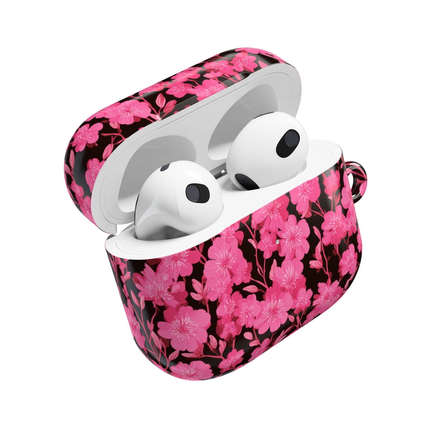 Floral AirPod Case, Cute Pink Wireless Earbud Cover, Gift for Music Lovers, Floral Tech Accessory, Stylish Earbud Holder