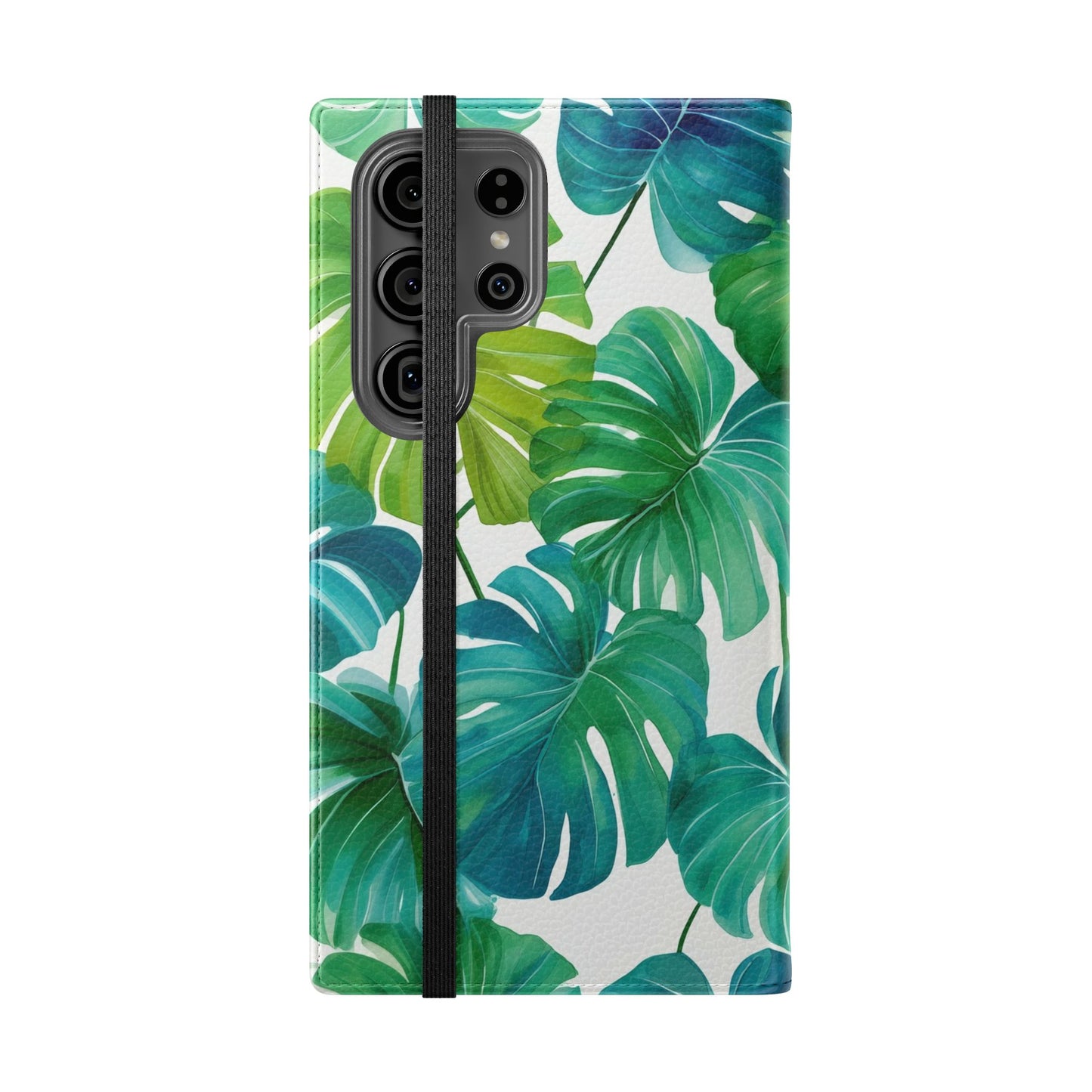 Tropical Leaf Phone Case, Flip Case for Smartphones, Modern Phone Cover, Gift for Nature Lovers, Travel Accessory, Tropical Vibes