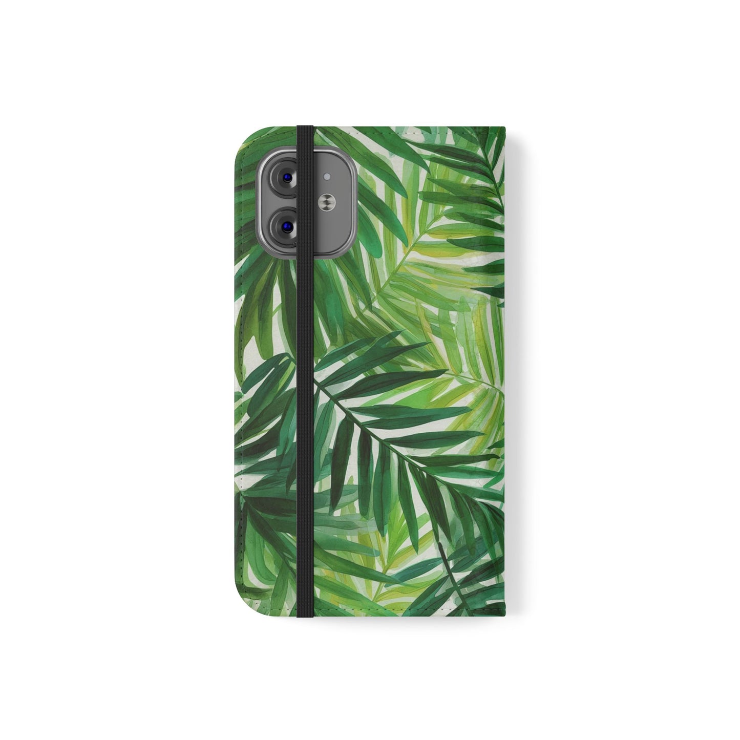 Tropical Leaf Flip Case for Phones, Eco-Friendly Phone Cover, Stylish Wallet Case, Perfect Gift for Nature Lovers, Spring/Summer Accessory