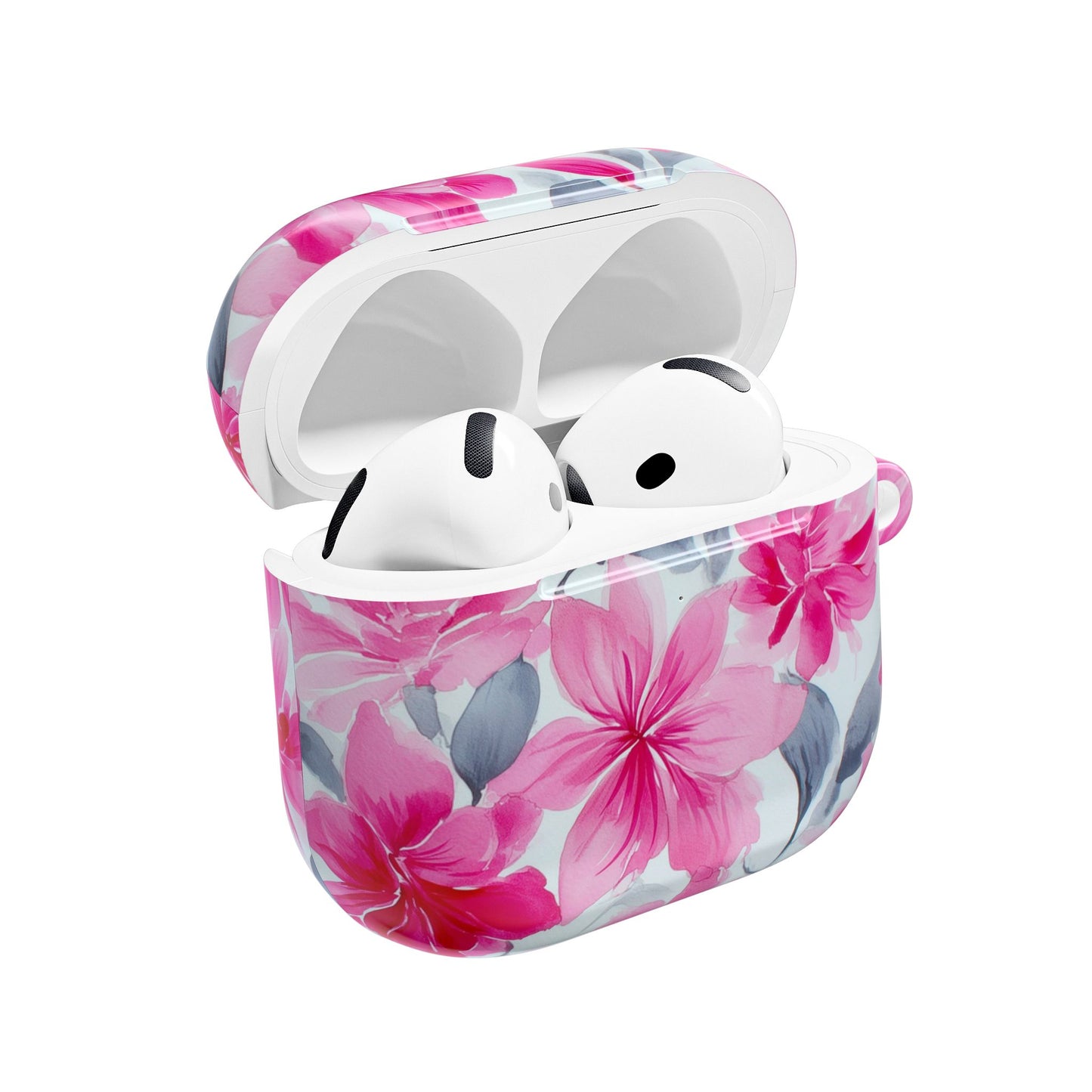 Floral AirPod Cases, Pink Flower Earbud Cover, Cute Tech Accessory, Gift for Her, Spring Vibes, Trendy Earphone Case