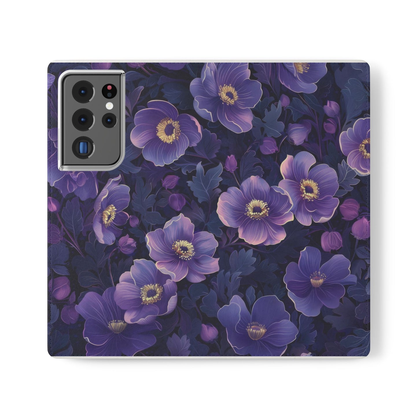 Floral Print Flip Case for Phone, Elegant Protective Cover, Stylish Wallet Case, Ideal Gift for Her, Trendy Cell Phone Accessory