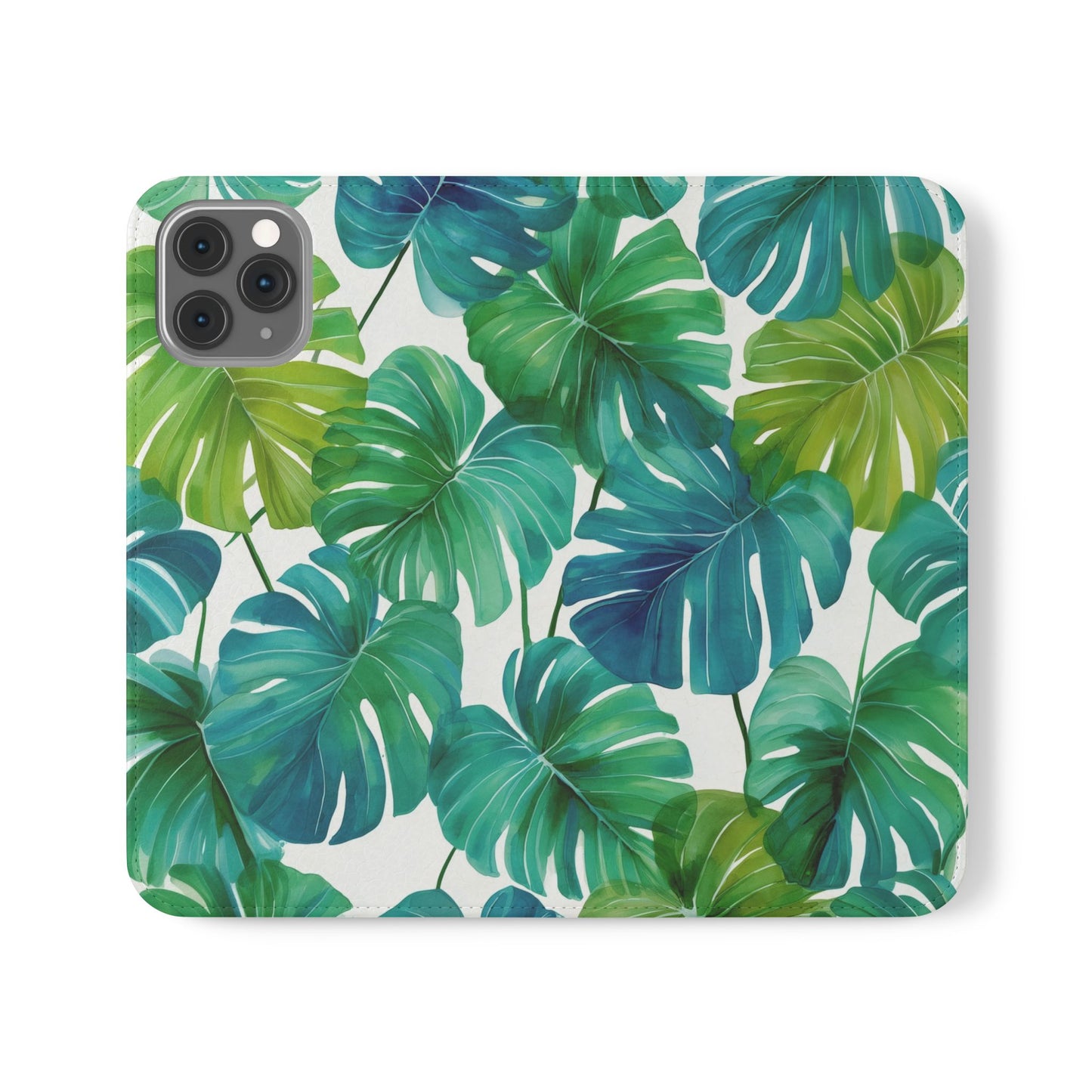 Tropical Leaf Phone Case, Flip Case for Smartphones, Modern Phone Cover, Gift for Nature Lovers, Travel Accessory, Tropical Vibes