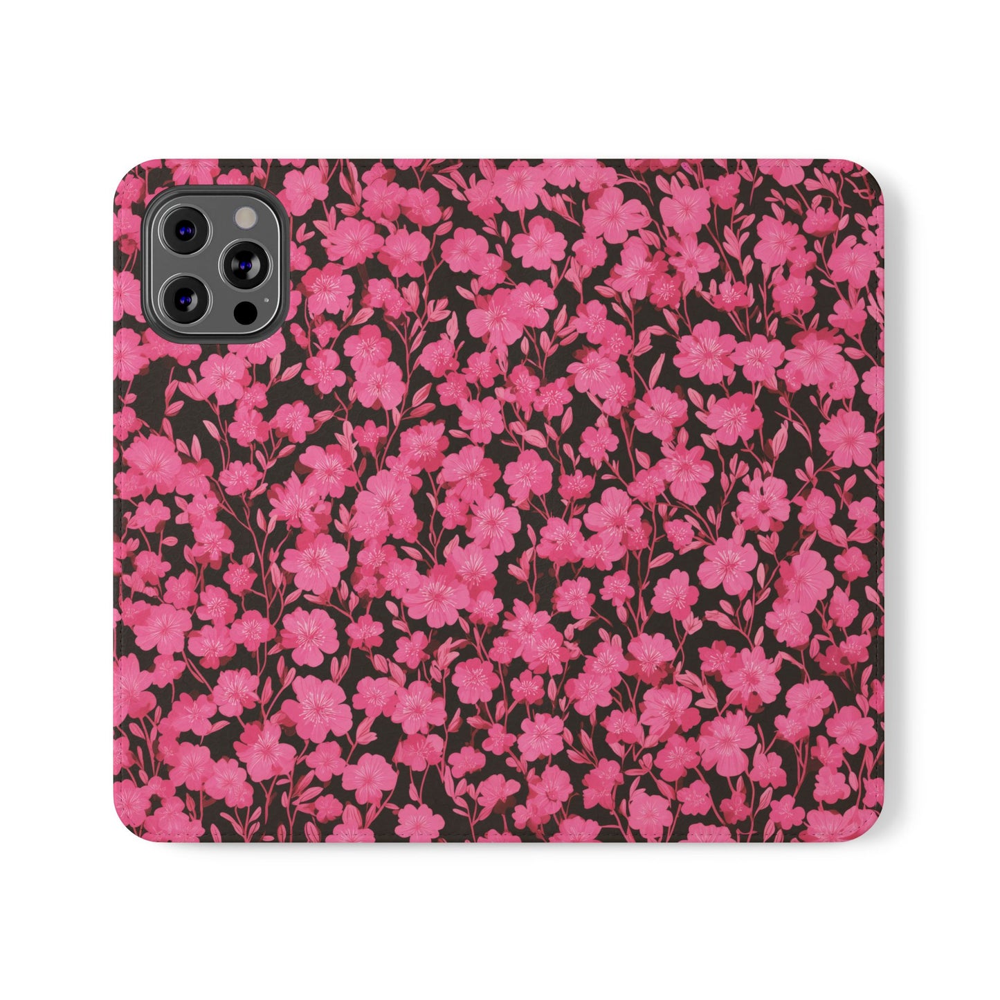 Floral Flip Cases for Phones, Cute Floral Phone Wallet, Gift for Her, Trendy Phone Accessories, Mother's Day Gift, Phone Protection