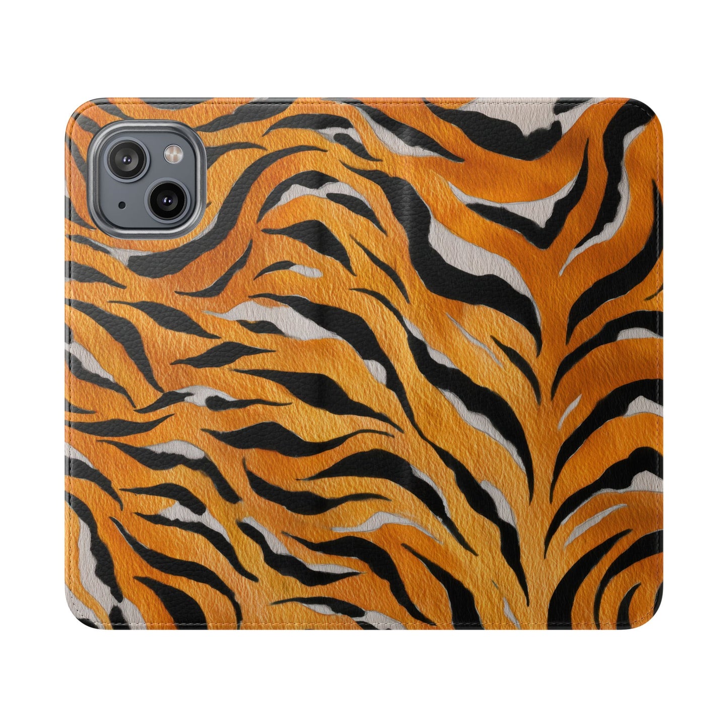 Tiger Print Flip Case, Personalized Phone Case, Stylish Wallet Case, Animal Print Cover, Gift for Wildlife Lovers