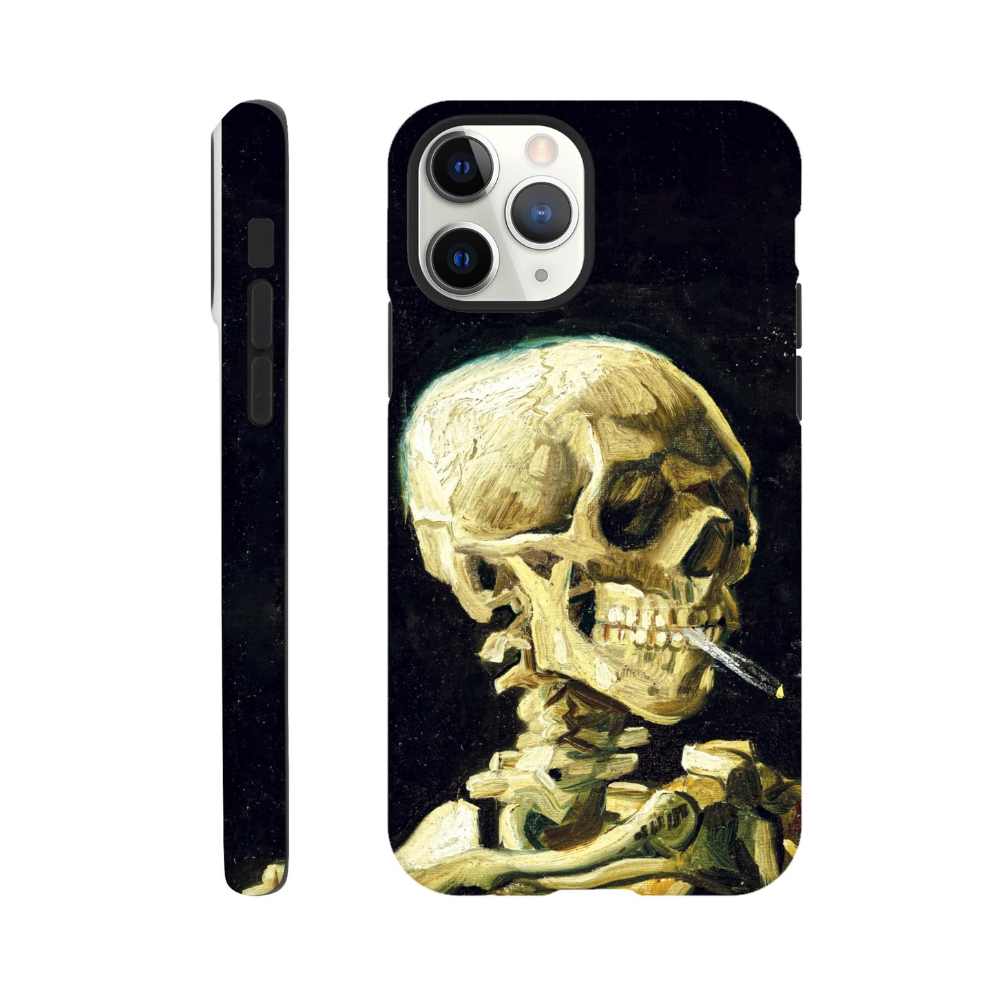 Head of a skeleton with a burning cigarette By Vincent Van Gogh - Phone case sturdy