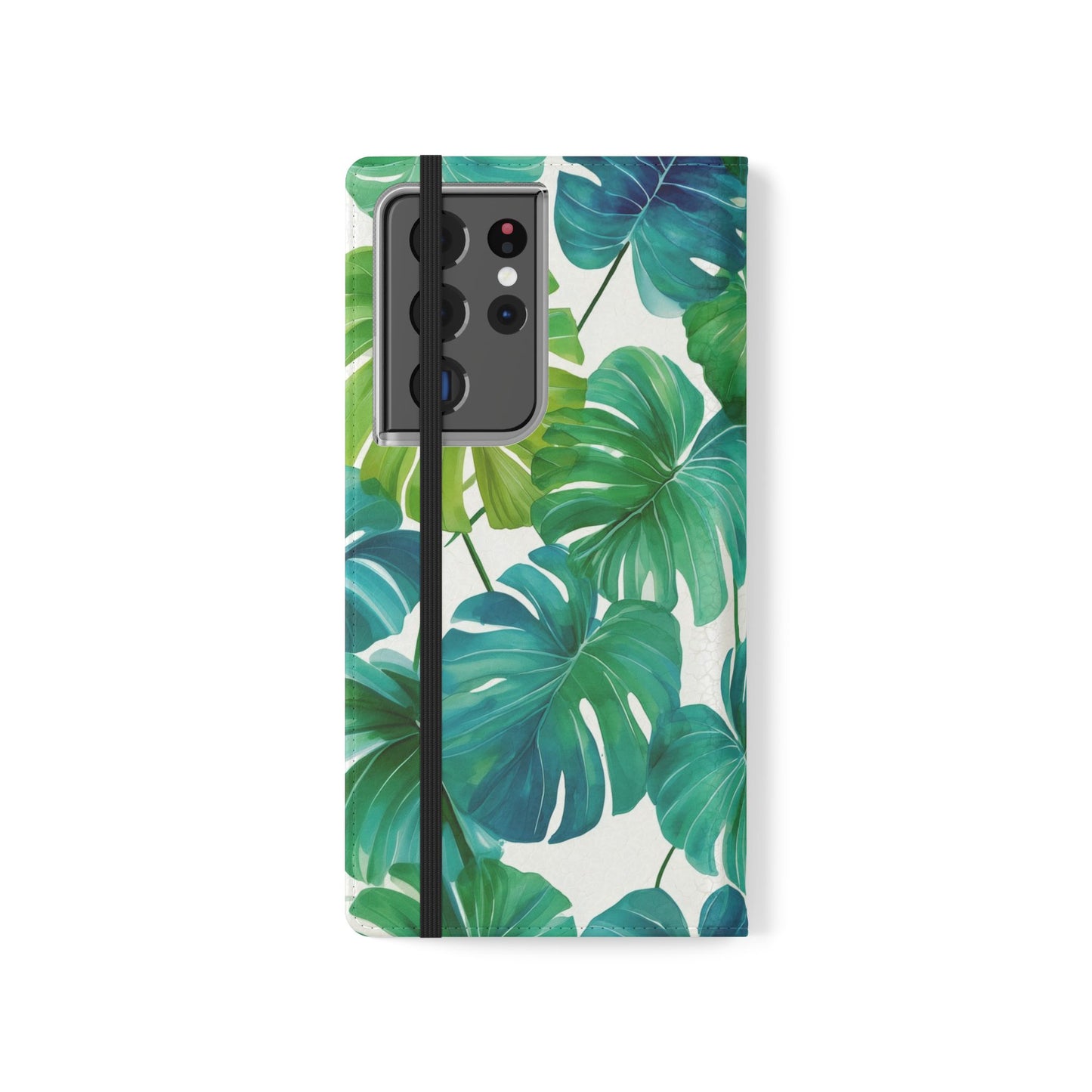 Tropical Leaf Phone Case, Flip Case for Smartphones, Modern Phone Cover, Gift for Nature Lovers, Travel Accessory, Tropical Vibes