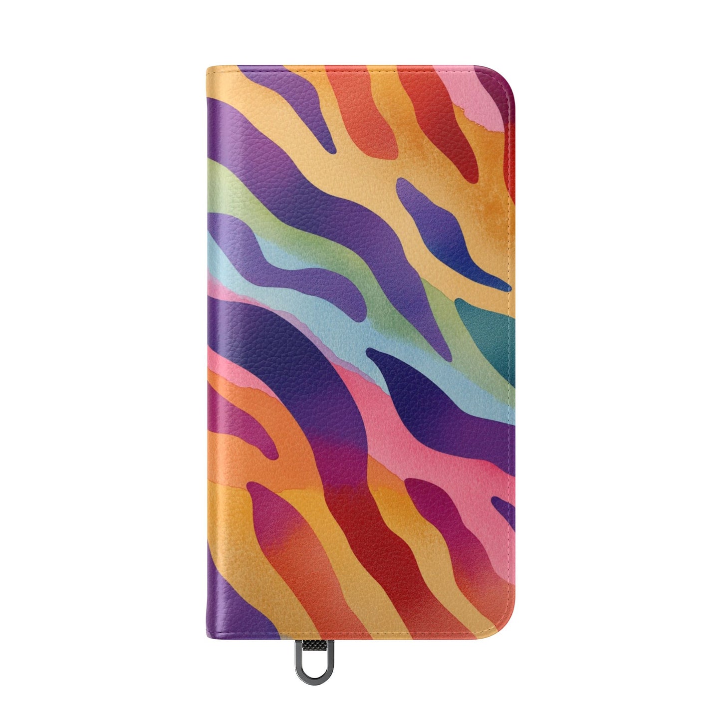 Colorful Zebra Print Phone Flip Case, Stylish Wallet Cover, Unique Mobile Accessory, Ideal Gift for Him/Her, Birthday/Anniversary Present