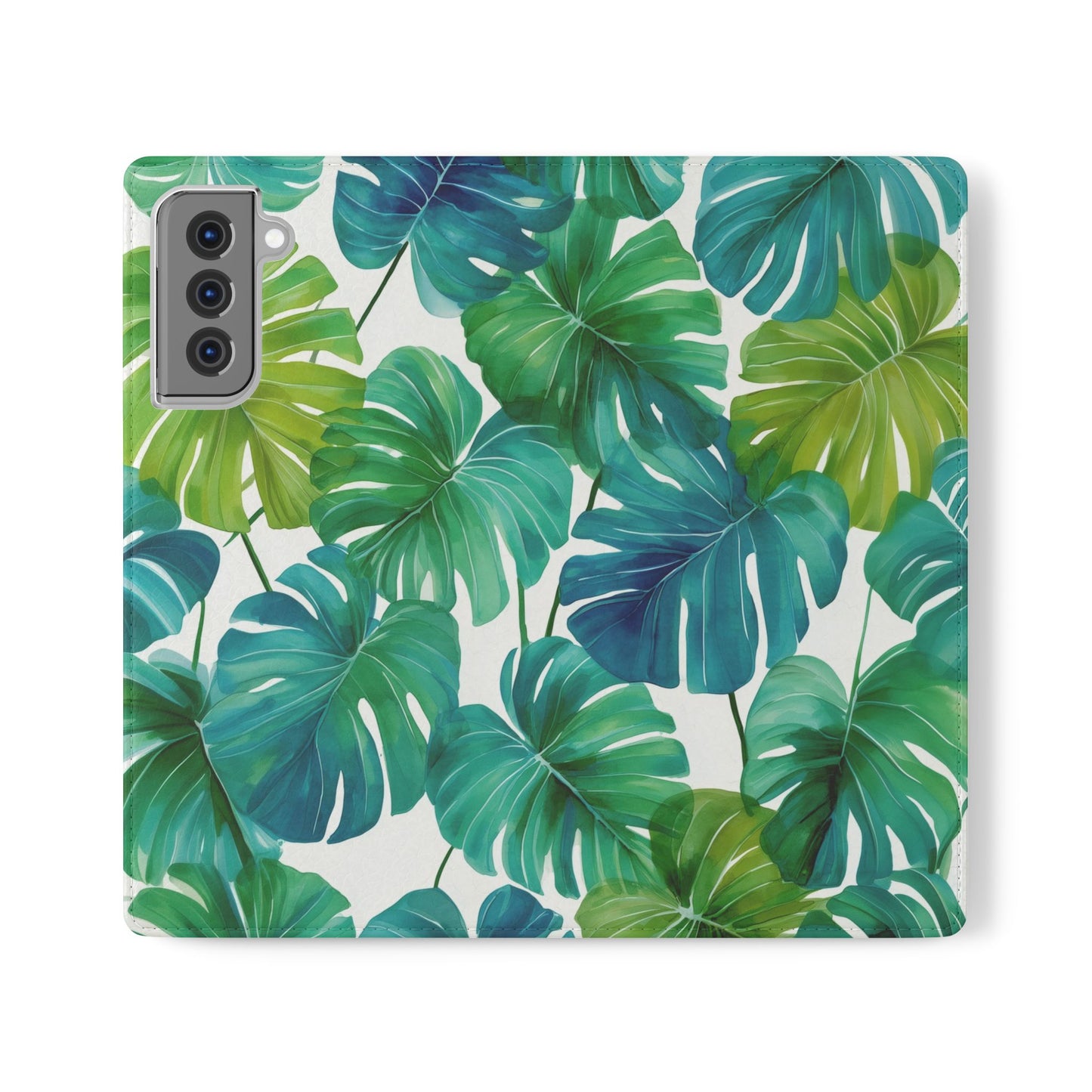 Tropical Leaf Phone Case, Flip Case for Smartphones, Modern Phone Cover, Gift for Nature Lovers, Travel Accessory, Tropical Vibes