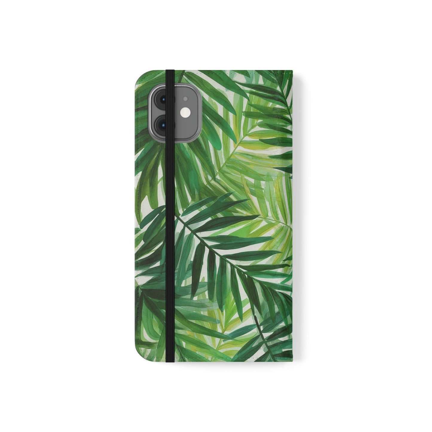 Tropical Leaf Flip Case for Phones, Eco-Friendly Phone Cover, Stylish Wallet Case, Perfect Gift for Nature Lovers, Spring/Summer Accessory
