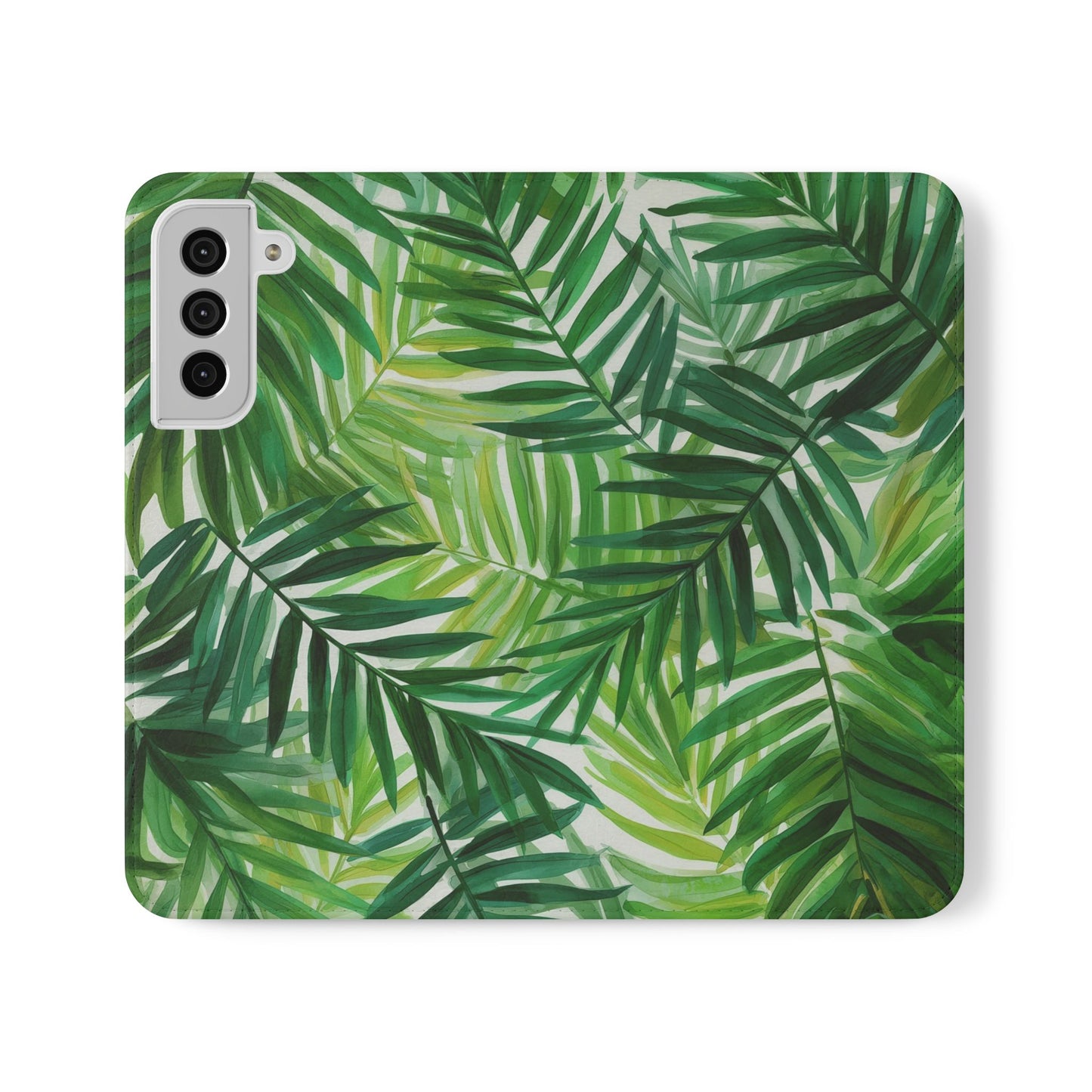 Tropical Leaf Flip Case for Phones, Eco-Friendly Phone Cover, Stylish Wallet Case, Perfect Gift for Nature Lovers, Spring/Summer Accessory