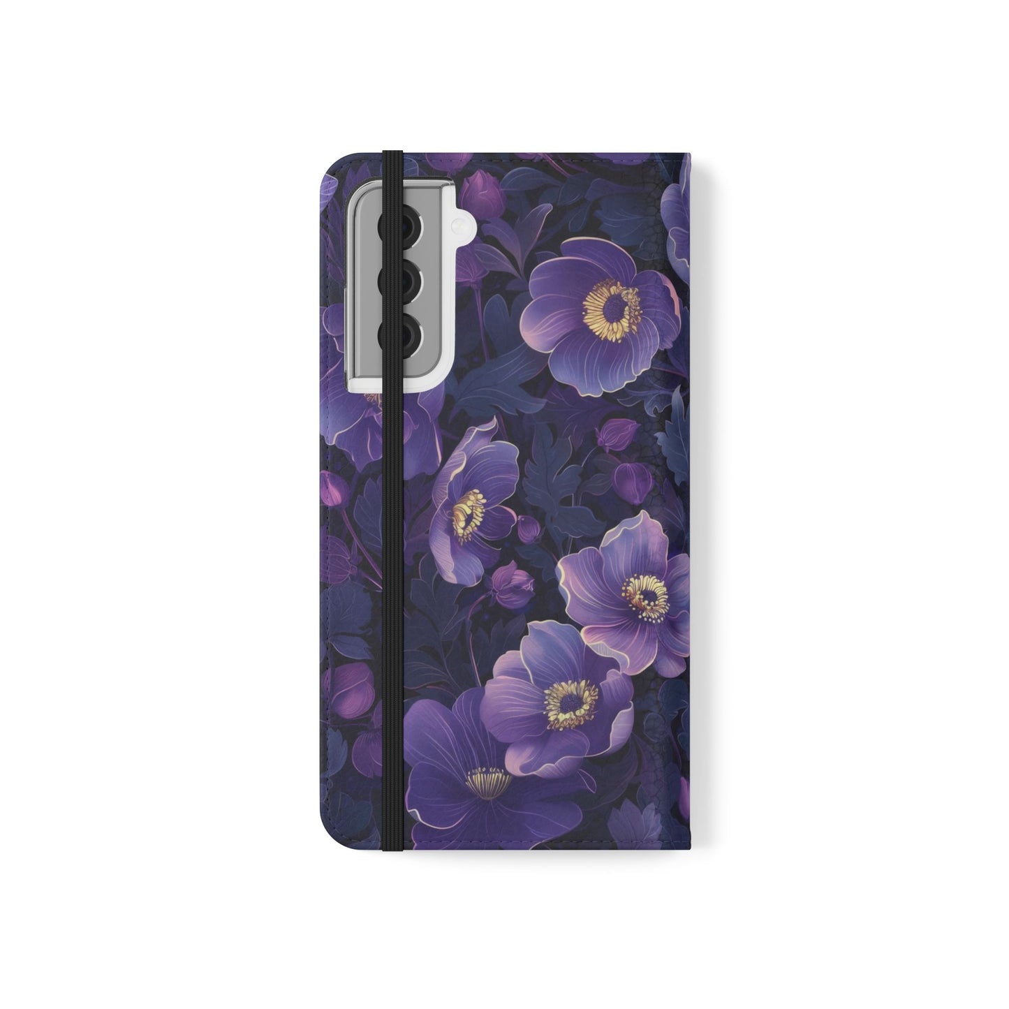 Floral Print Flip Case for Phone, Elegant Protective Cover, Stylish Wallet Case, Ideal Gift for Her, Trendy Cell Phone Accessory