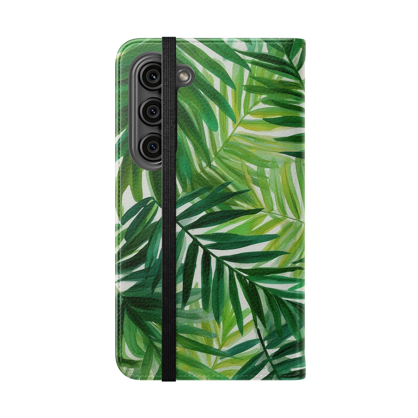 Tropical Leaf Flip Case for Phones, Eco-Friendly Phone Cover, Stylish Wallet Case, Perfect Gift for Nature Lovers, Spring/Summer Accessory