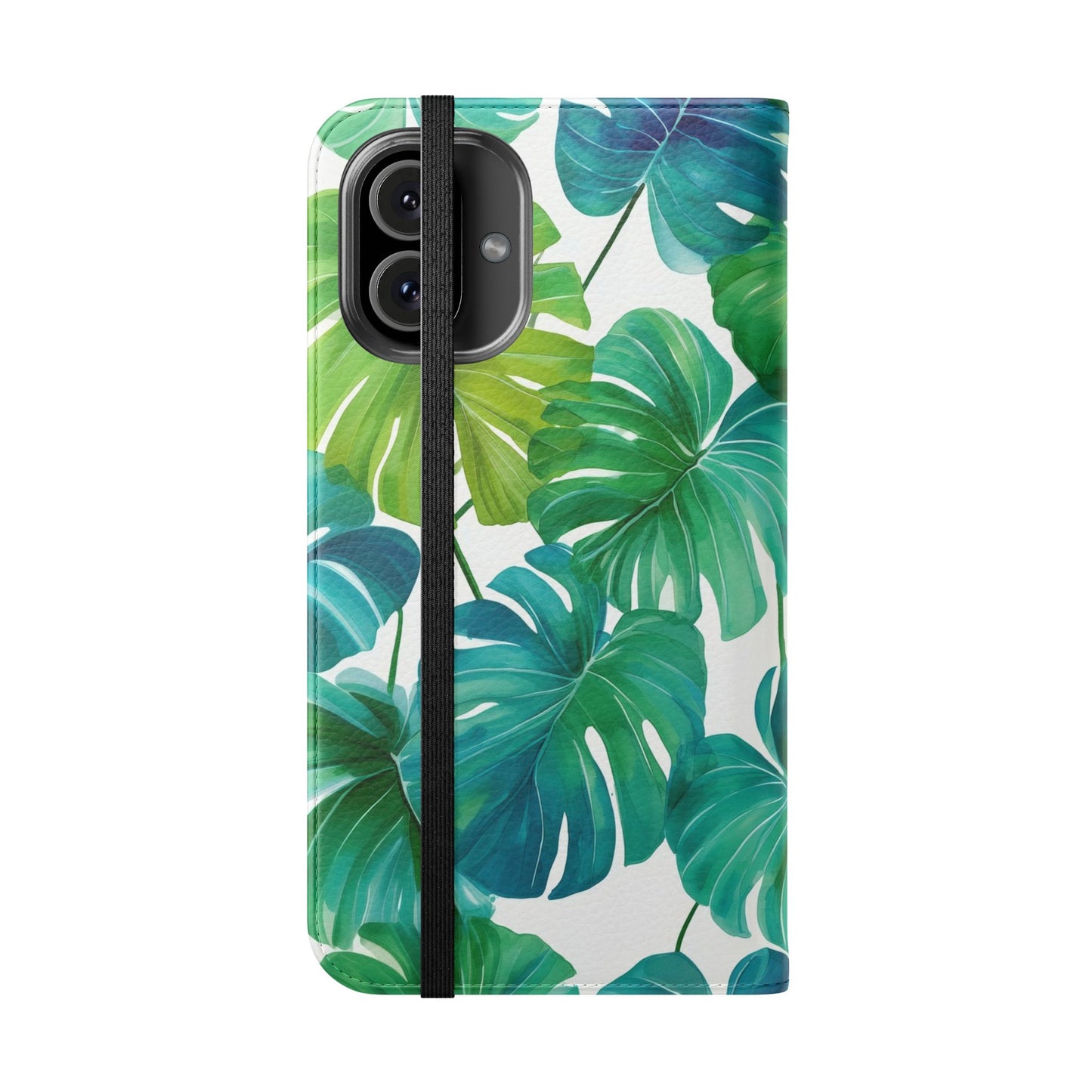 Tropical Leaf Phone Case, Flip Case for Smartphones, Modern Phone Cover, Gift for Nature Lovers, Travel Accessory, Tropical Vibes