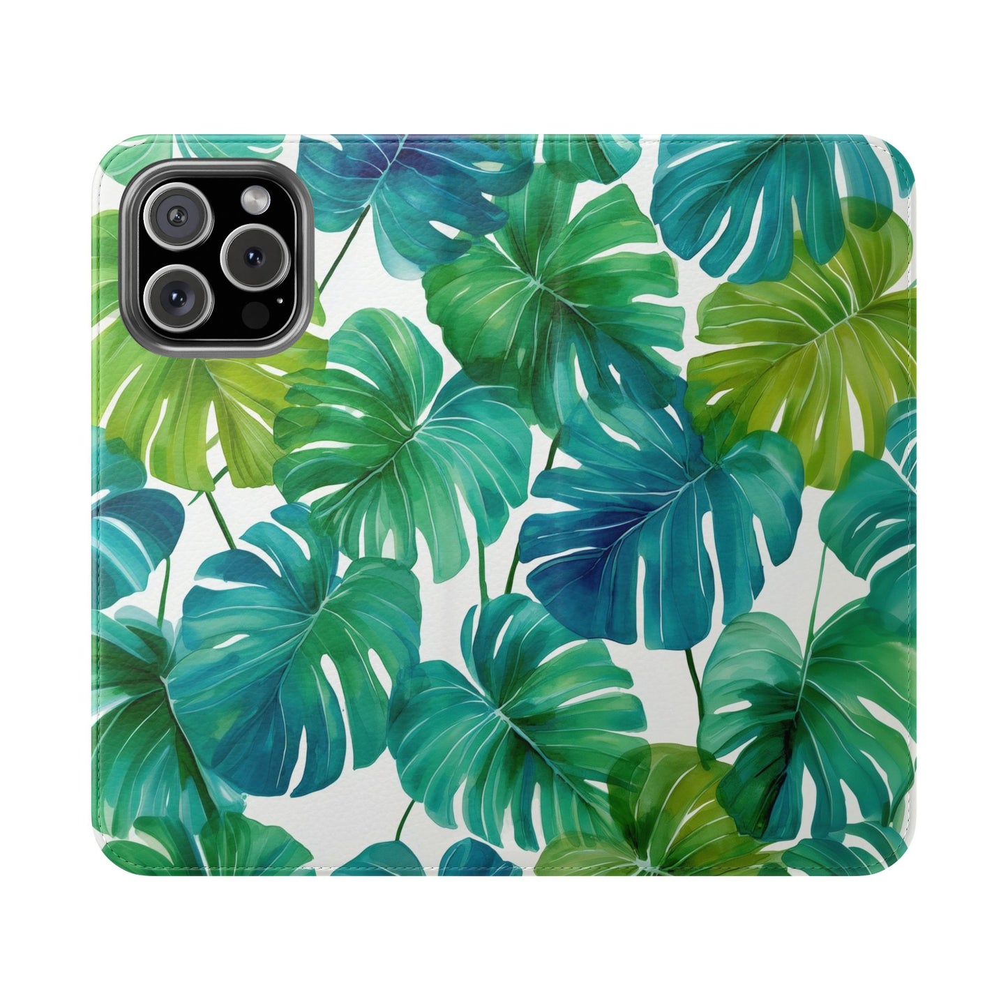 Tropical Leaf Phone Case, Flip Case for Smartphones, Modern Phone Cover, Gift for Nature Lovers, Travel Accessory, Tropical Vibes