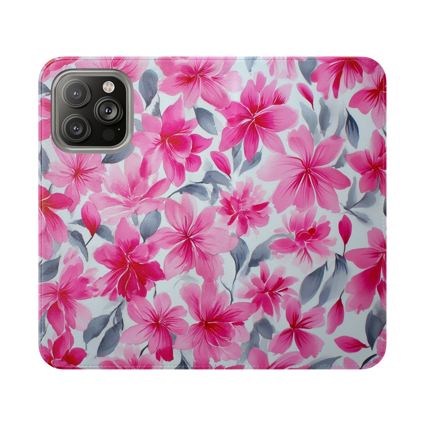 Floral Flip Phone Cases, Elegant Smartphone Covers, Spring Decor, Stylish Gift for Her, Patterned Wallet Case, Trendy Phone Protectors