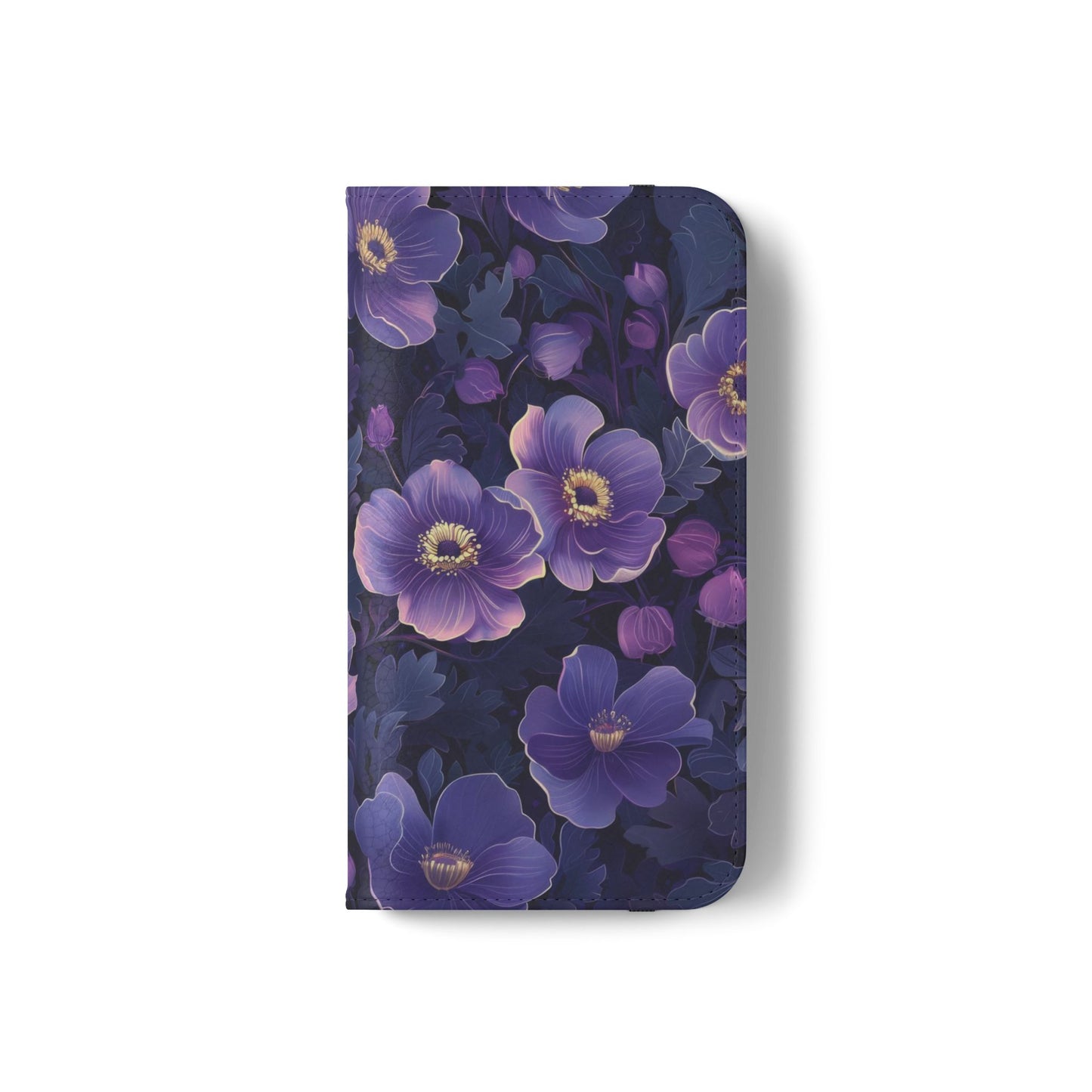 Floral Print Flip Case for Phone, Elegant Protective Cover, Stylish Wallet Case, Ideal Gift for Her, Trendy Cell Phone Accessory