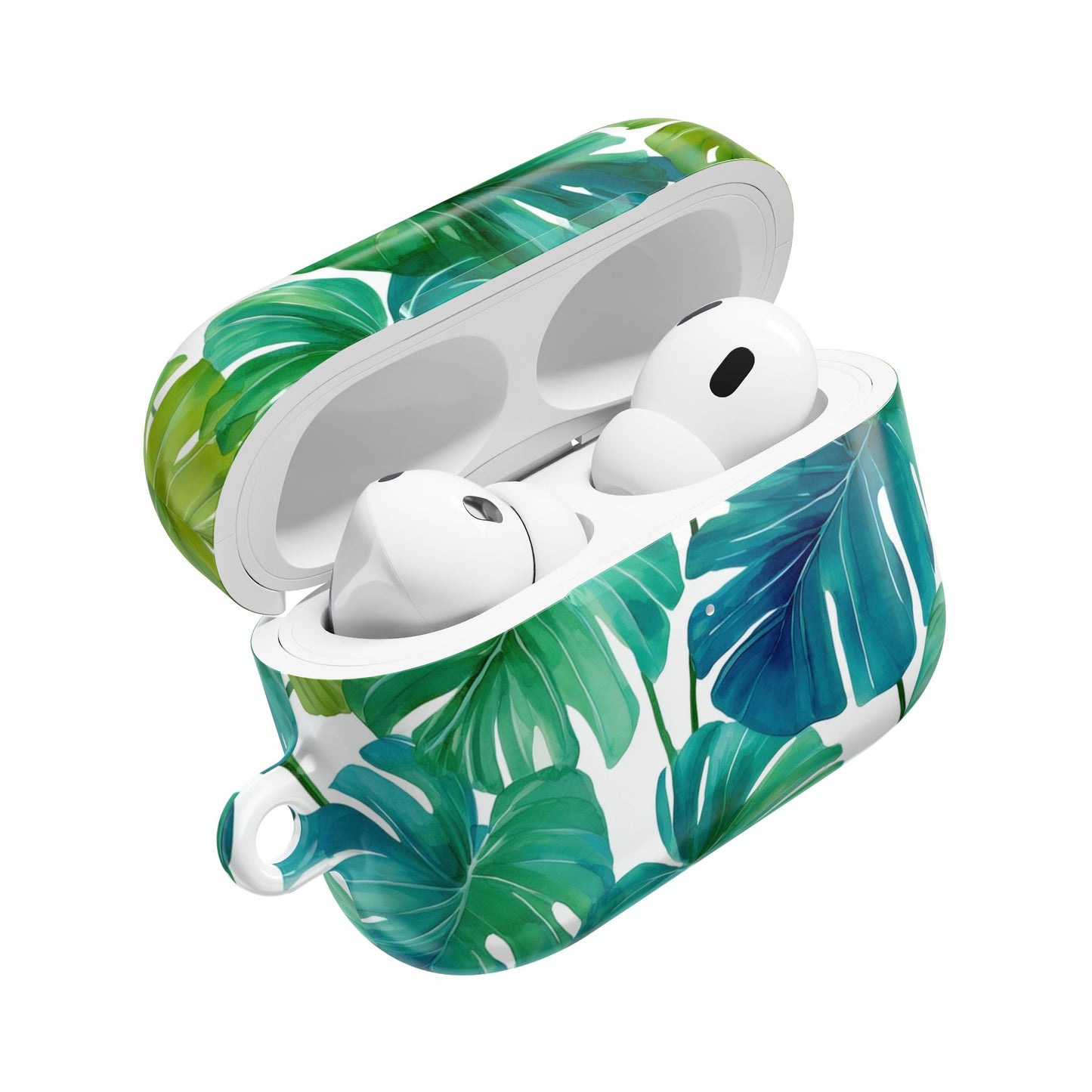 Tropical Leaf AirPod Case | Music Lover Gift, Wireless Earbud Holder, Jungle Vibe, Summer Accessory, Stylish Tech Cover