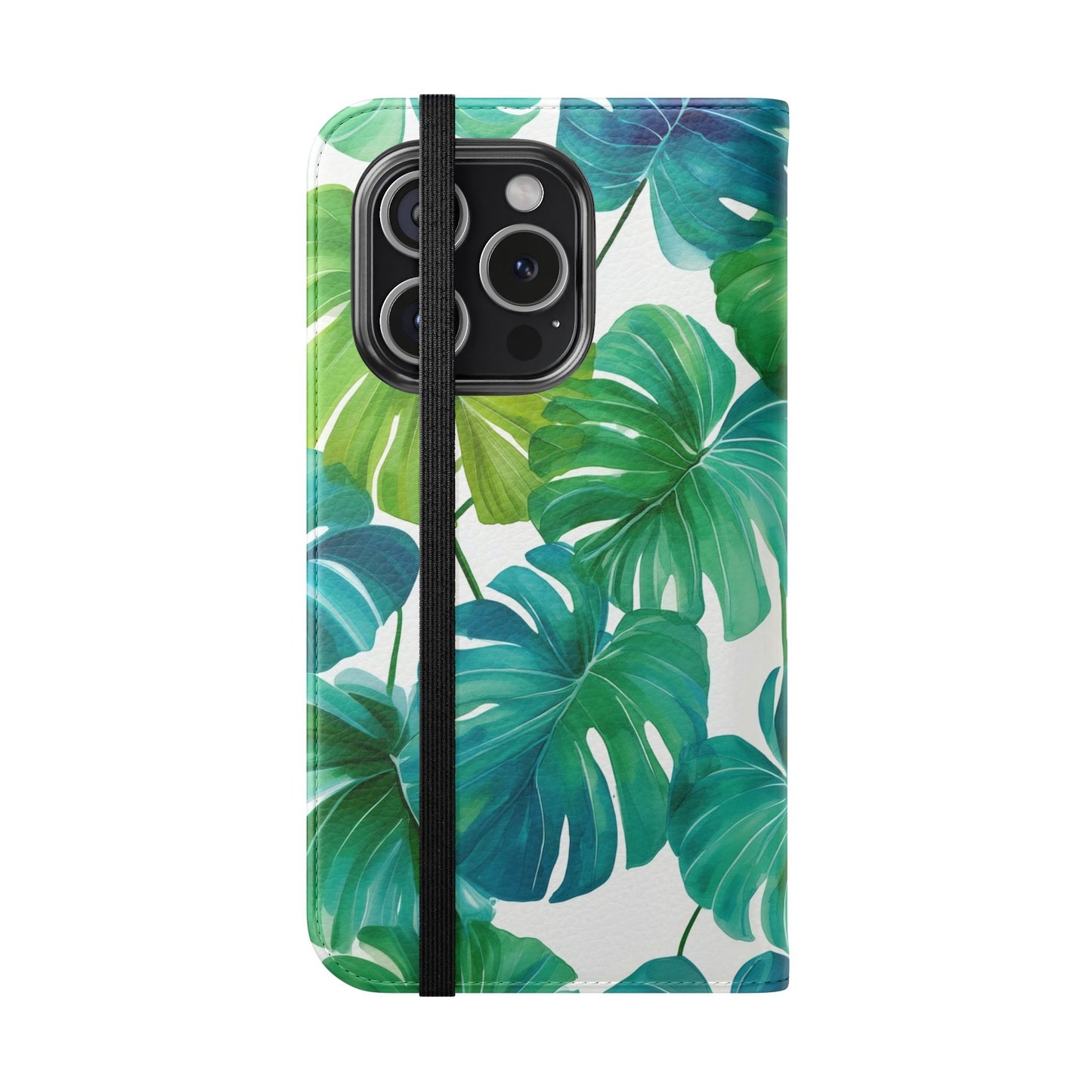 Tropical Leaf Phone Case, Flip Case for Smartphones, Modern Phone Cover, Gift for Nature Lovers, Travel Accessory, Tropical Vibes