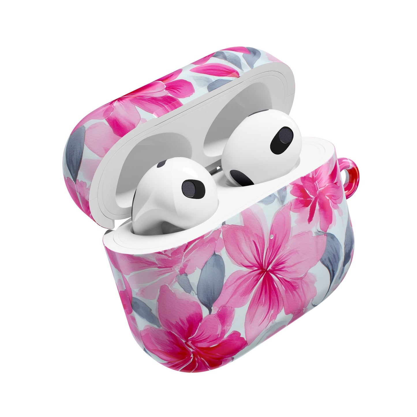 Floral AirPod Cases, Pink Flower Earbud Cover, Cute Tech Accessory, Gift for Her, Spring Vibes, Trendy Earphone Case