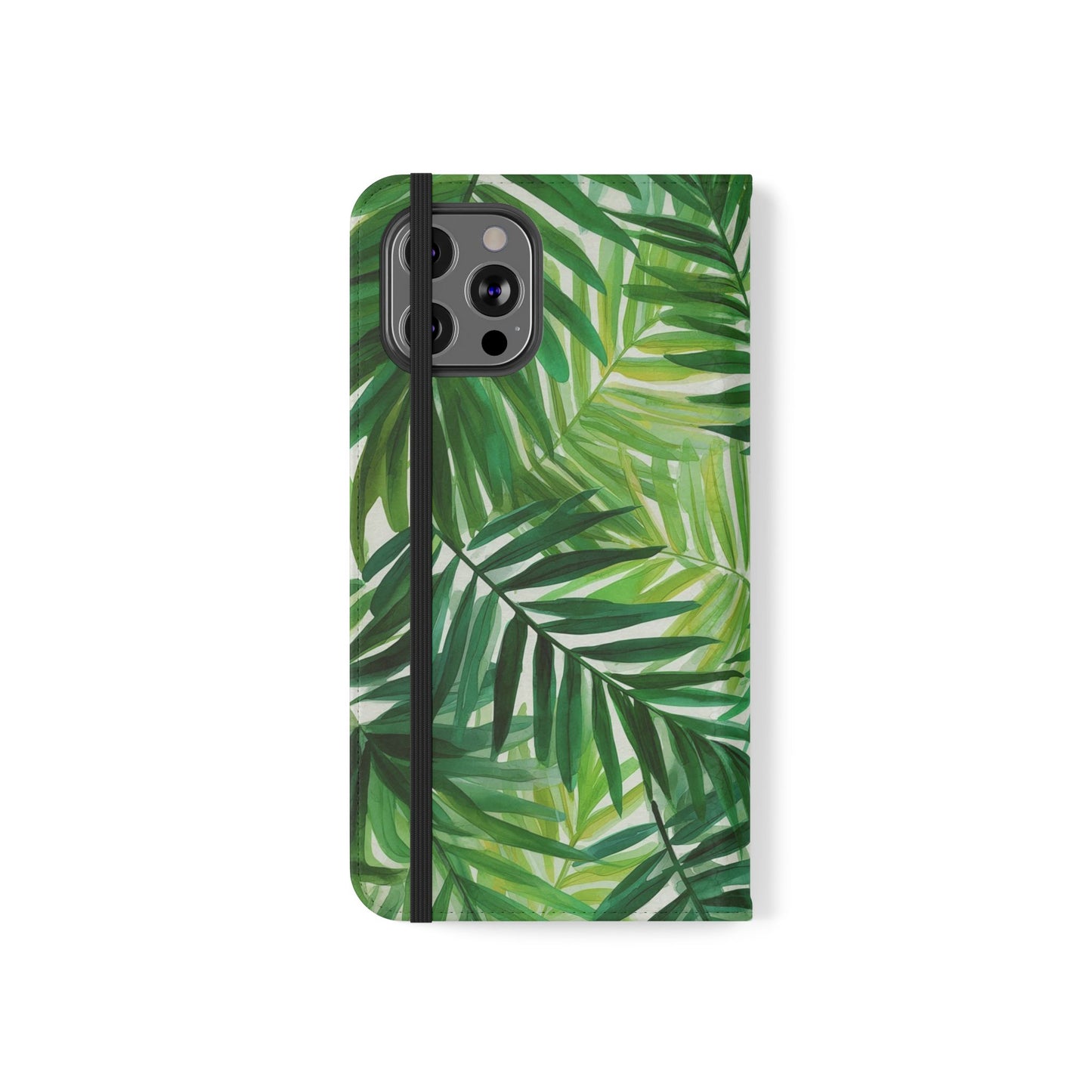 Tropical Leaf Flip Case for Phones, Eco-Friendly Phone Cover, Stylish Wallet Case, Perfect Gift for Nature Lovers, Spring/Summer Accessory