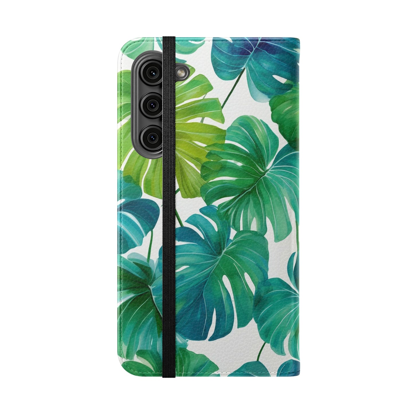 Tropical Leaf Phone Case, Flip Case for Smartphones, Modern Phone Cover, Gift for Nature Lovers, Travel Accessory, Tropical Vibes