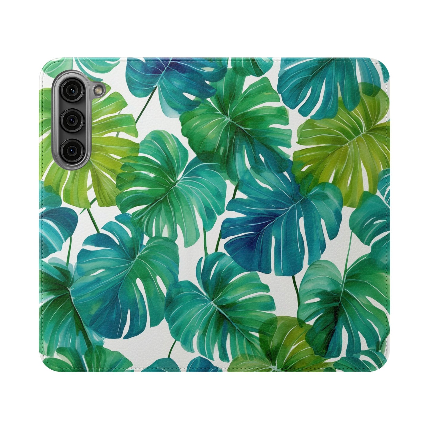 Tropical Leaf Phone Case, Flip Case for Smartphones, Modern Phone Cover, Gift for Nature Lovers, Travel Accessory, Tropical Vibes