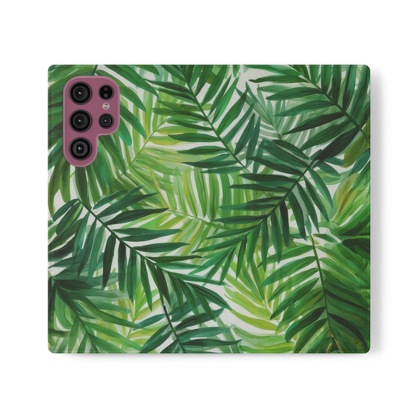 Tropical Leaf Flip Case for Phones, Eco-Friendly Phone Cover, Stylish Wallet Case, Perfect Gift for Nature Lovers, Spring/Summer Accessory