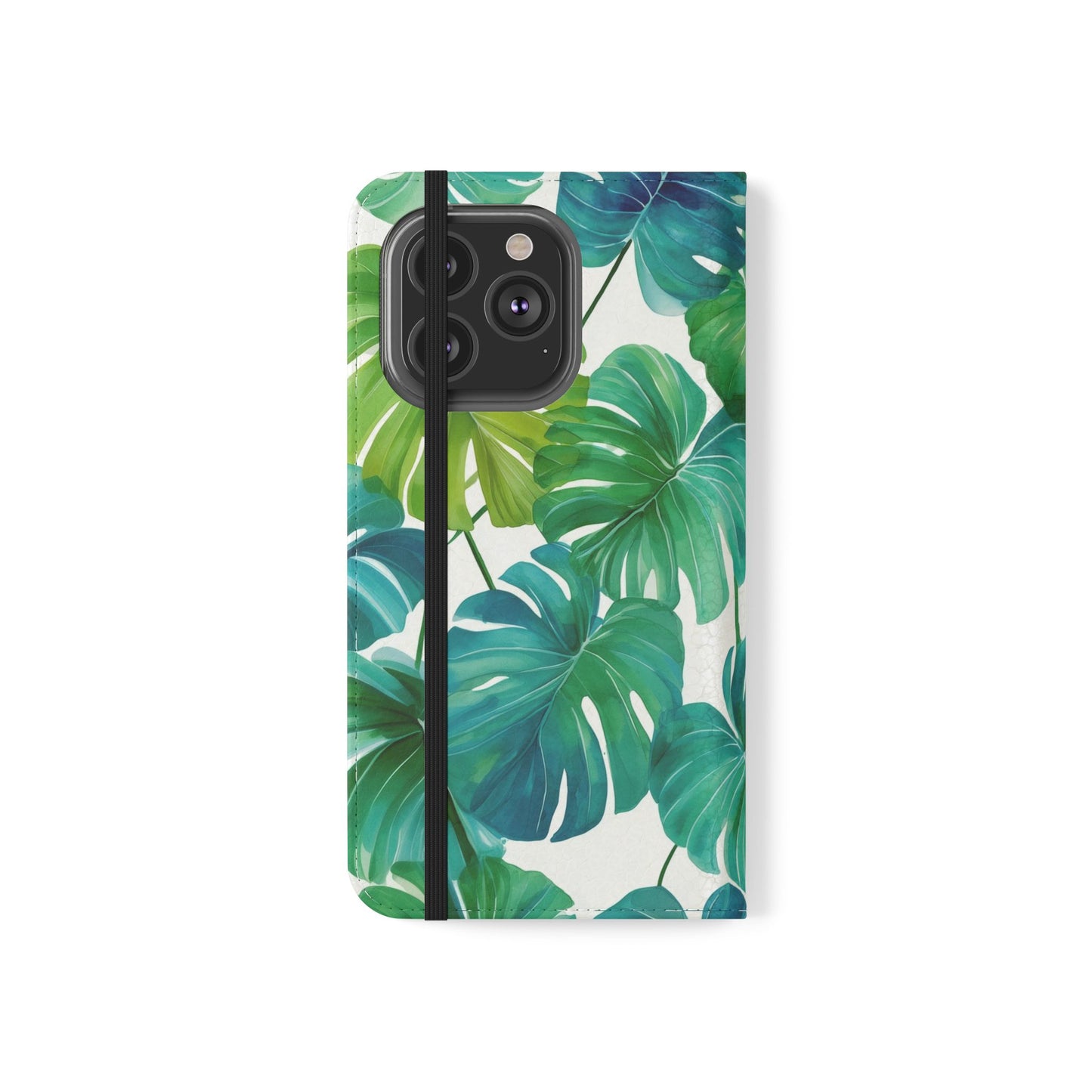 Tropical Leaf Phone Case, Flip Case for Smartphones, Modern Phone Cover, Gift for Nature Lovers, Travel Accessory, Tropical Vibes