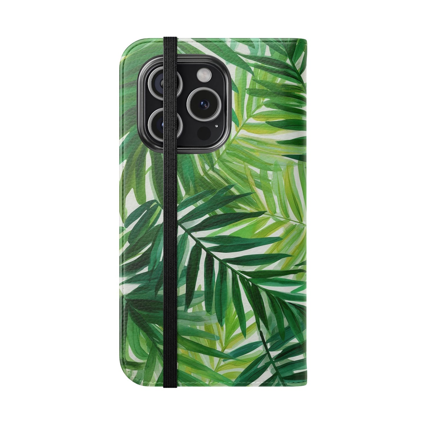 Tropical Leaf Flip Case for Phones, Eco-Friendly Phone Cover, Stylish Wallet Case, Perfect Gift for Nature Lovers, Spring/Summer Accessory