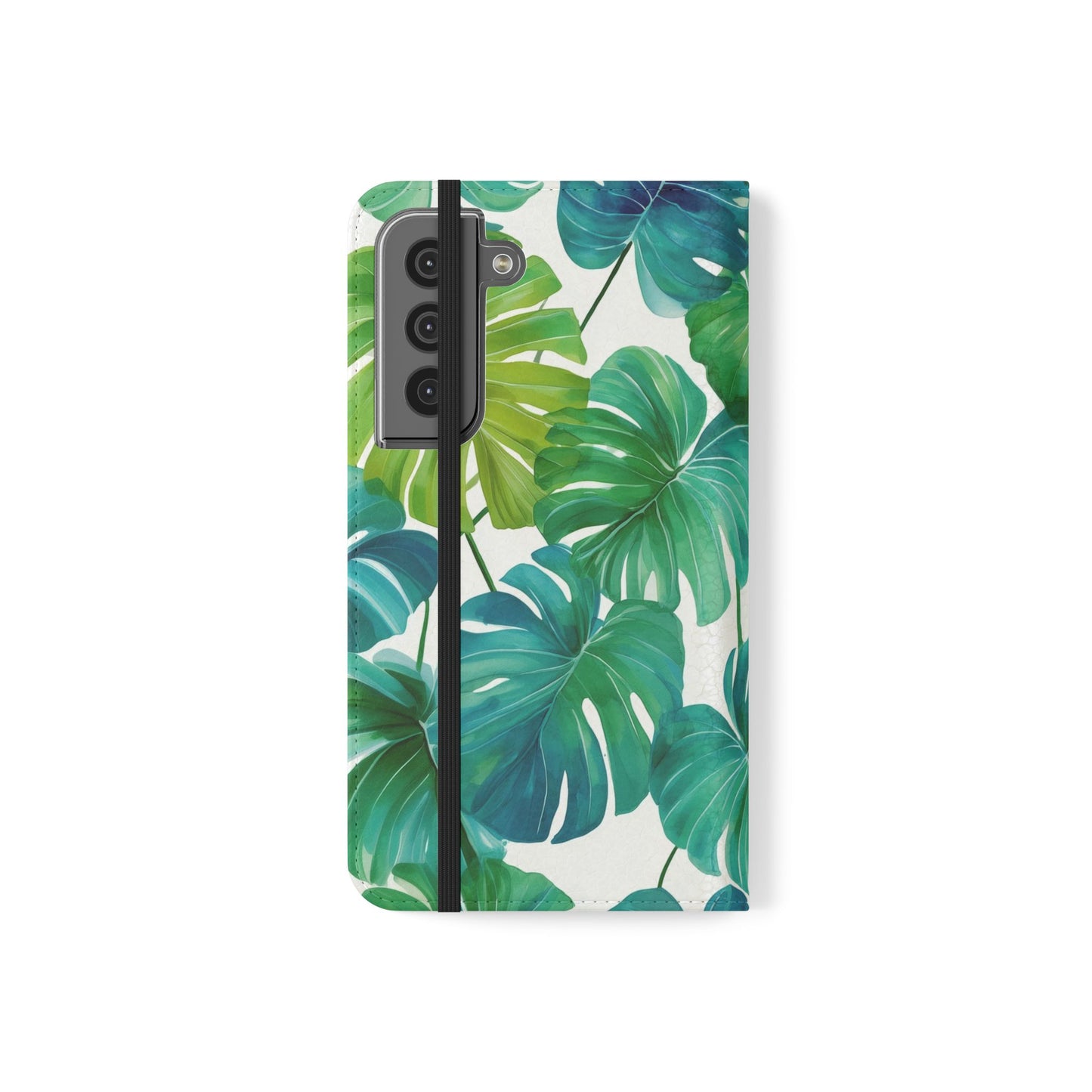 Tropical Leaf Phone Case, Flip Case for Smartphones, Modern Phone Cover, Gift for Nature Lovers, Travel Accessory, Tropical Vibes