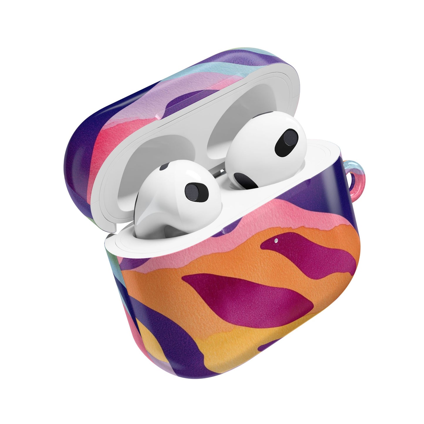 Vibrant Abstract AirPod Case, Colorful Wireless Earbud Cover, Trendy Gift for Music Lovers, Unique Tech Accessory, Perfect for Holidays